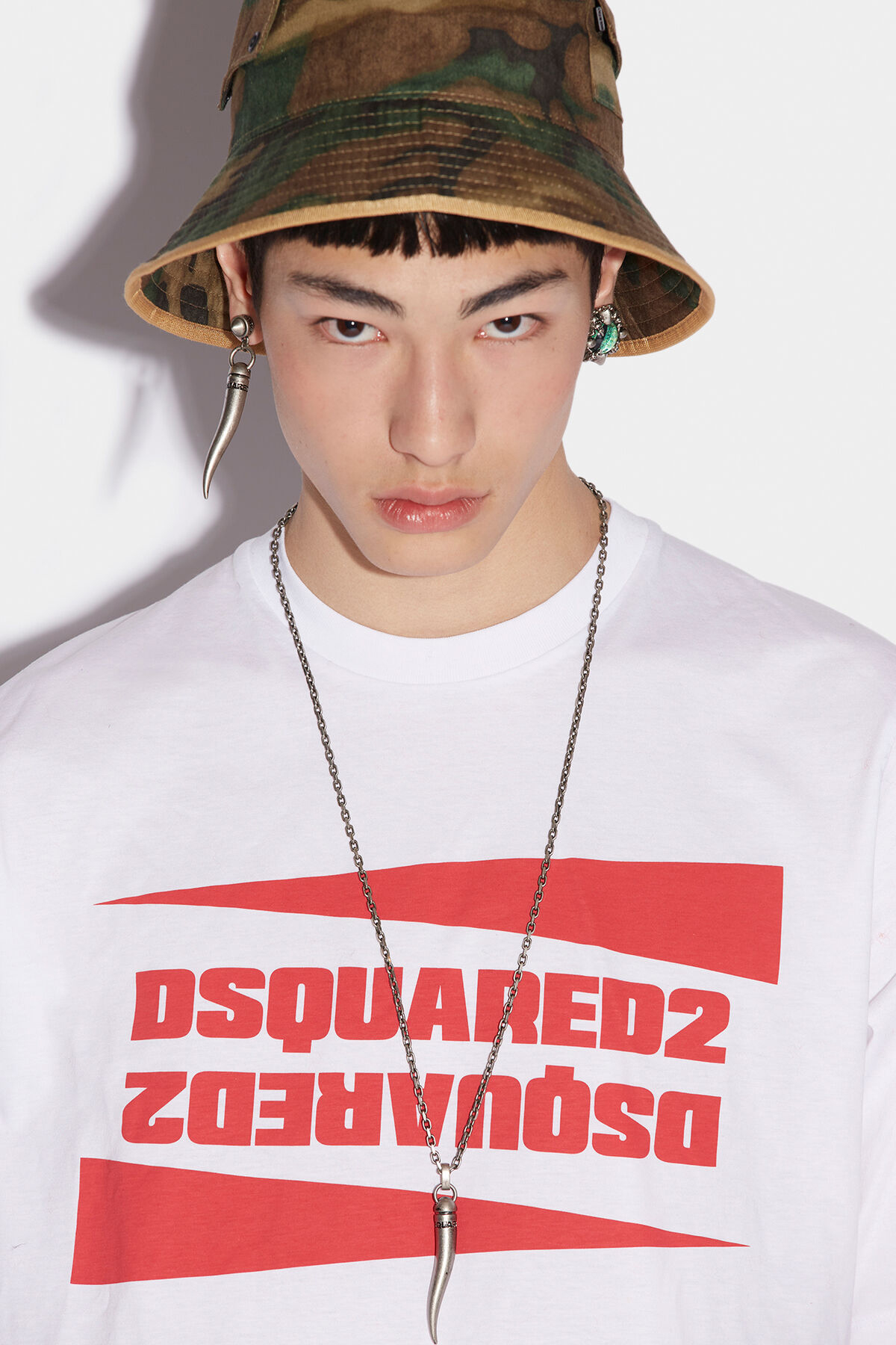 DSQUARED2 Reverse D2 Football Print Cotton Jersey T-Shirt