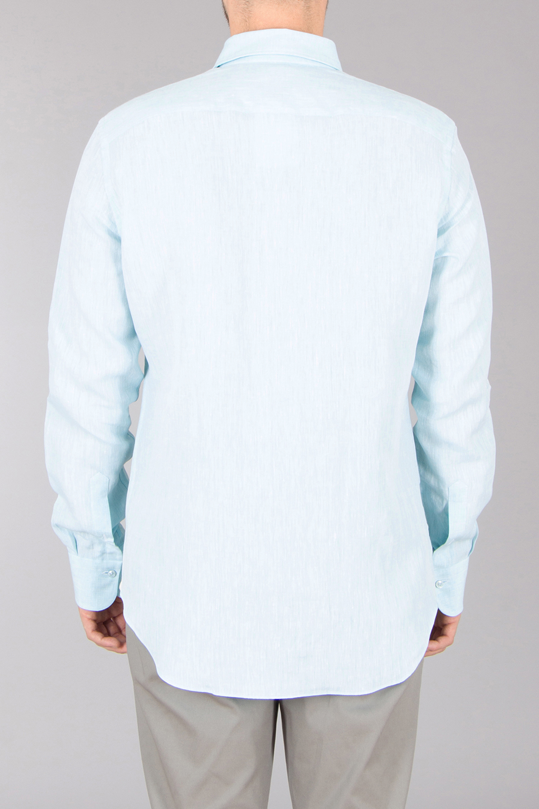 EMANUELE MAFFEIS Regular Fit Linen Shirt Eduardo Vaduz Langarm, Ärmel, Hemd, Dekoration für Zuhause, Leinen