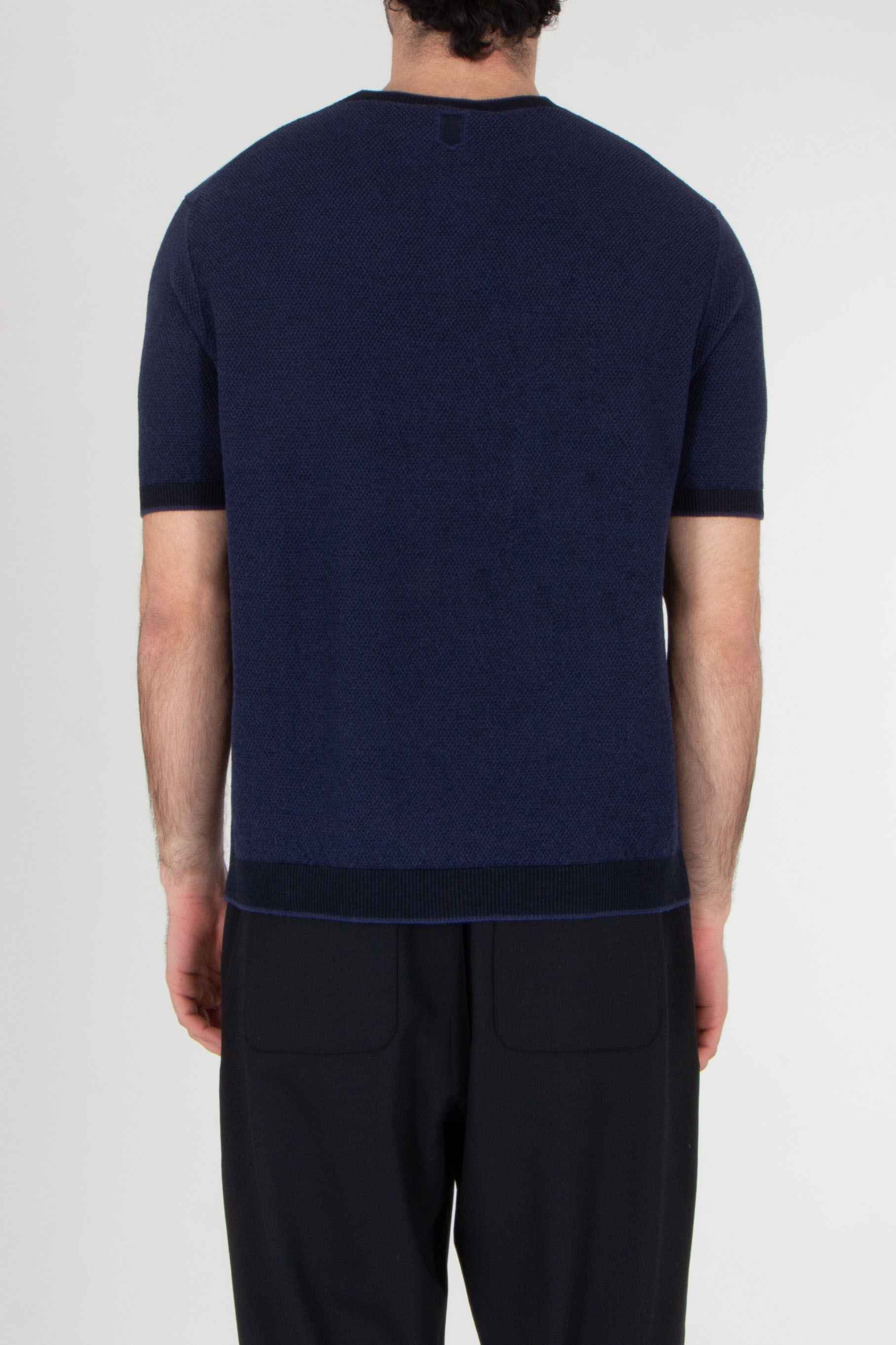 CANALI Linen-Silk-Mixt Knit T-Shirt