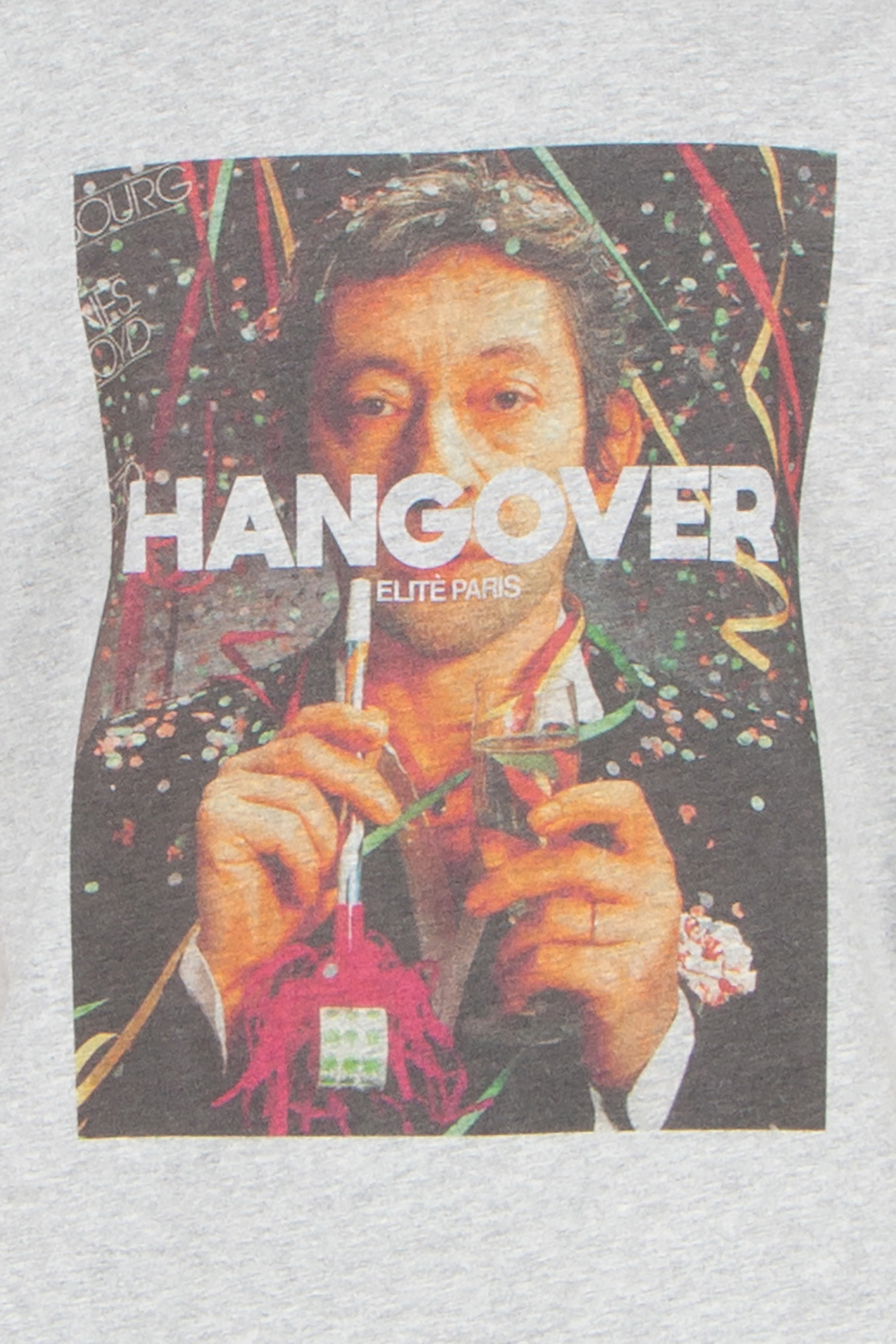 ELITÈ Regular Fit Over Print Cotton Jersey T-Shirt Werbung, Plakat, Person, Gesicht, Collage