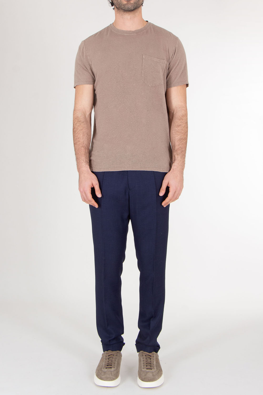 BOWERY NYC Regular Fit Linen Jersey T-Shirt Essential