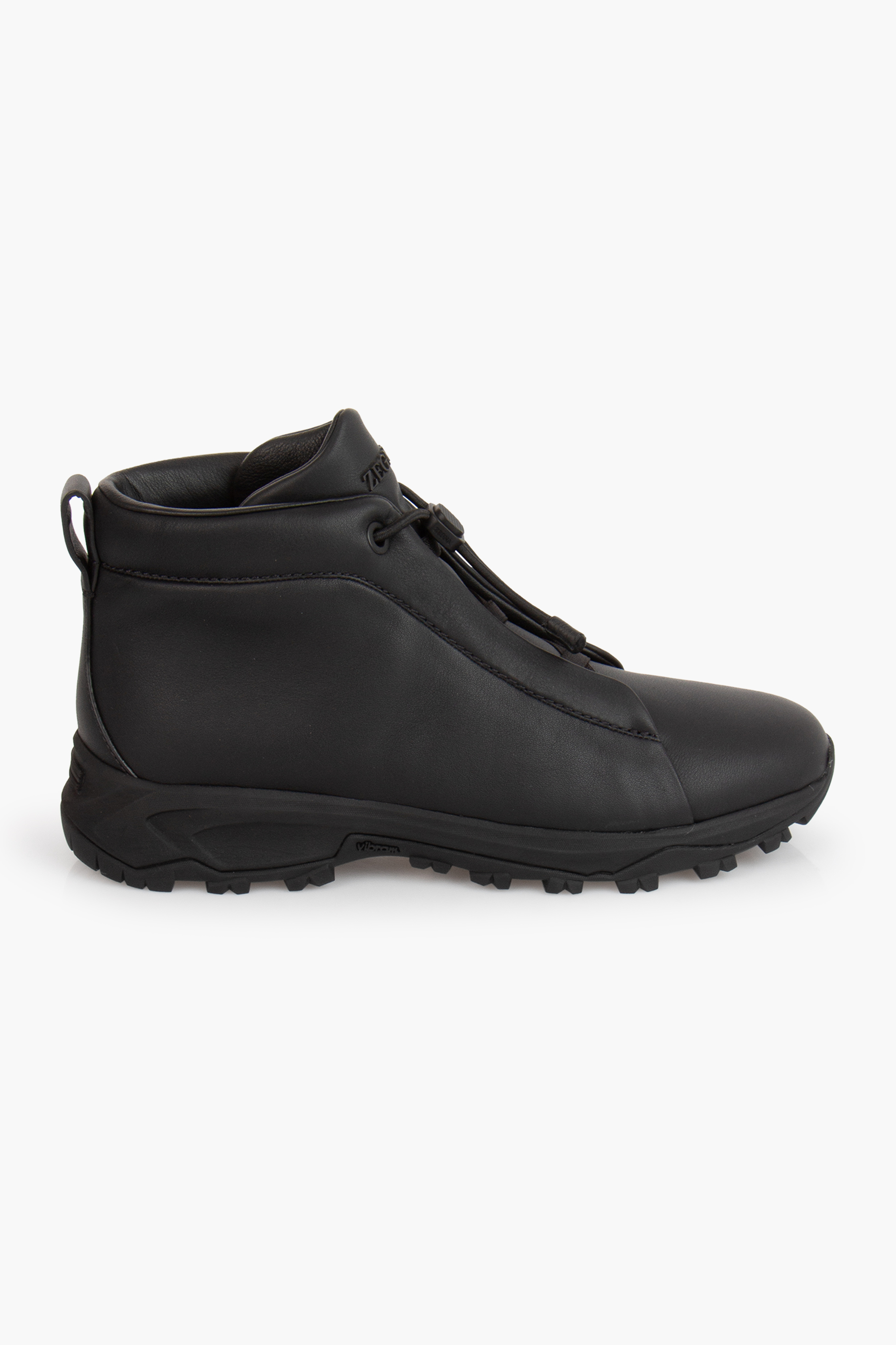 ZEGNA High Top Leather Sneakers Triple Stitch Vetta ZEGNA High Top Leather Sneakers Triple Stitch Vetta