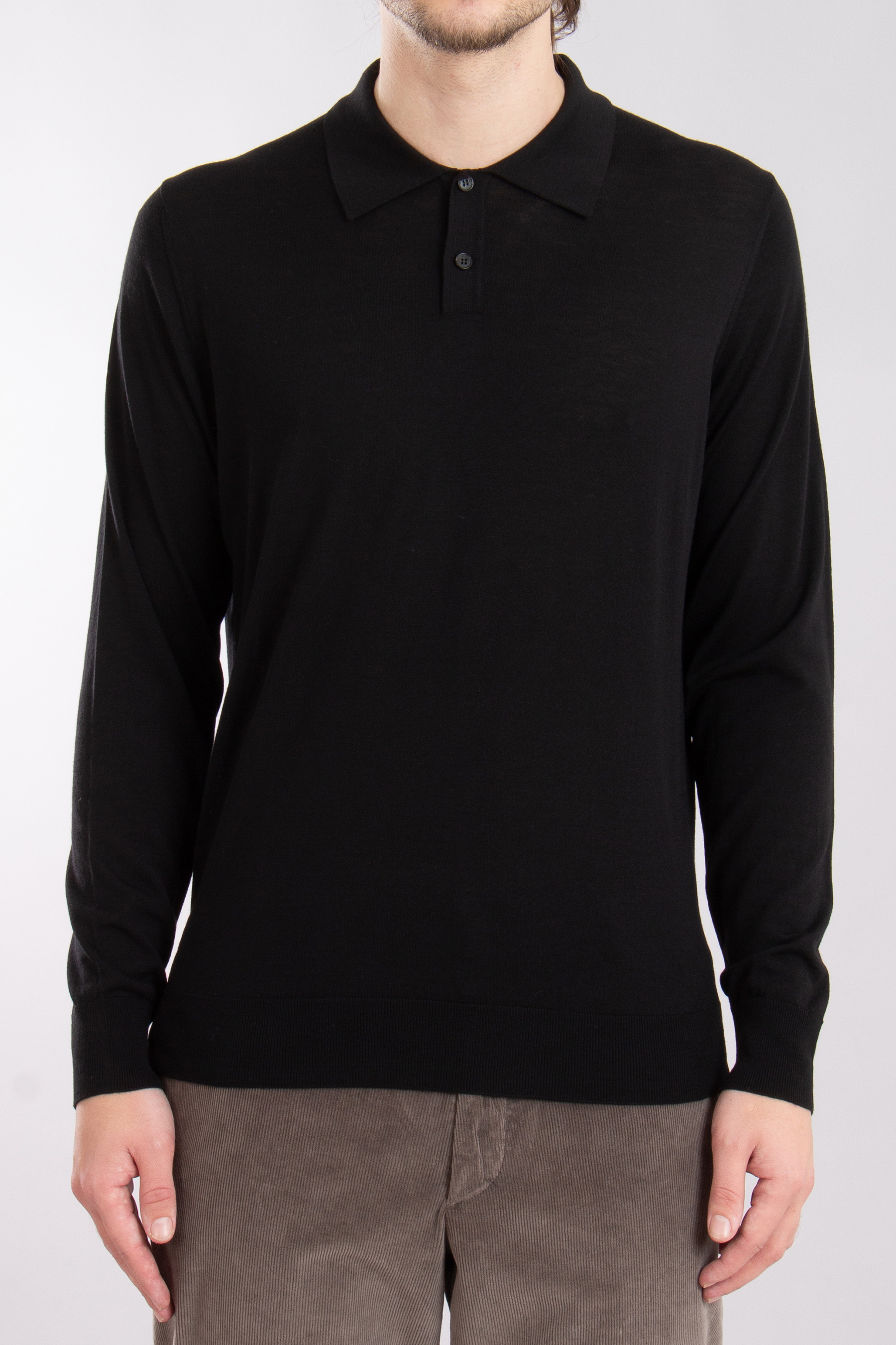 ROBERTO COLLINA Ultrafine Wool Knit Polo