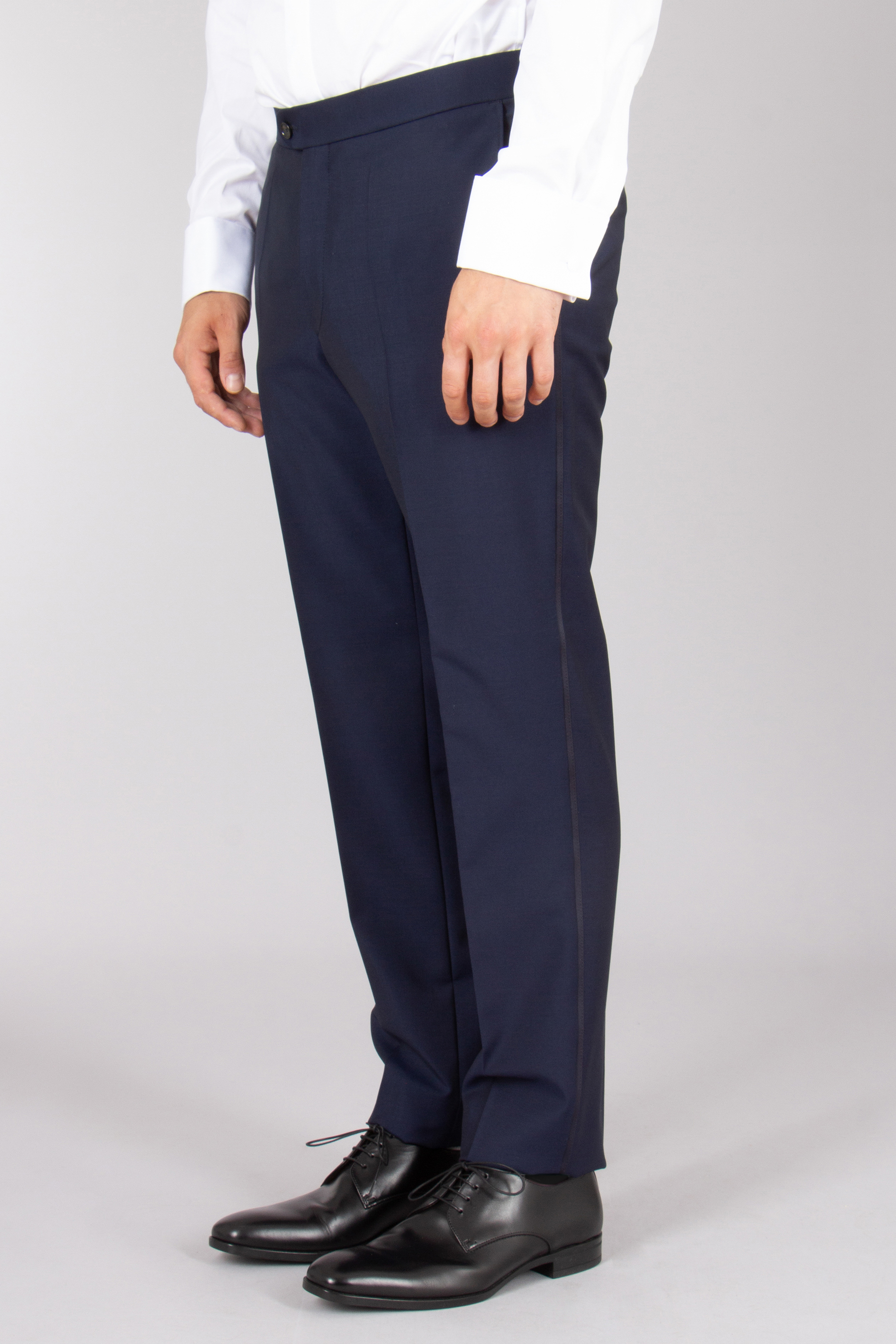 DRESSLER Regular Fit Wool-Mohair Blend Tuxedo Pants Jade Hosen, Erwachsener, Männlich, Mann, Person