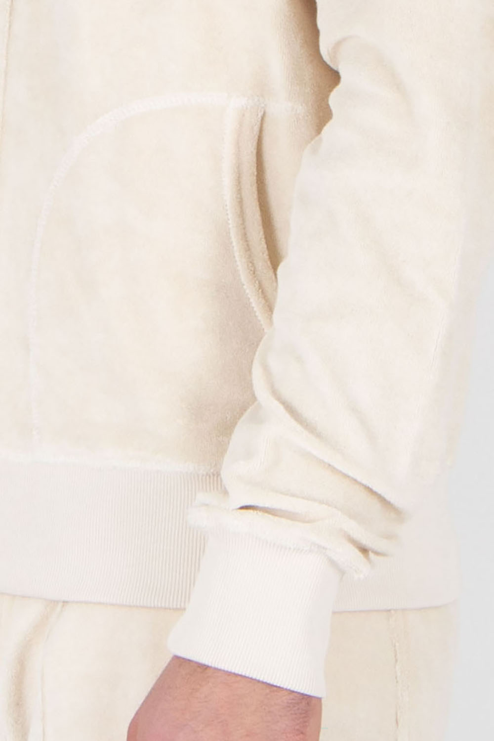 AURÉLIEN Cotton Blend Terry Zip Hoodie 