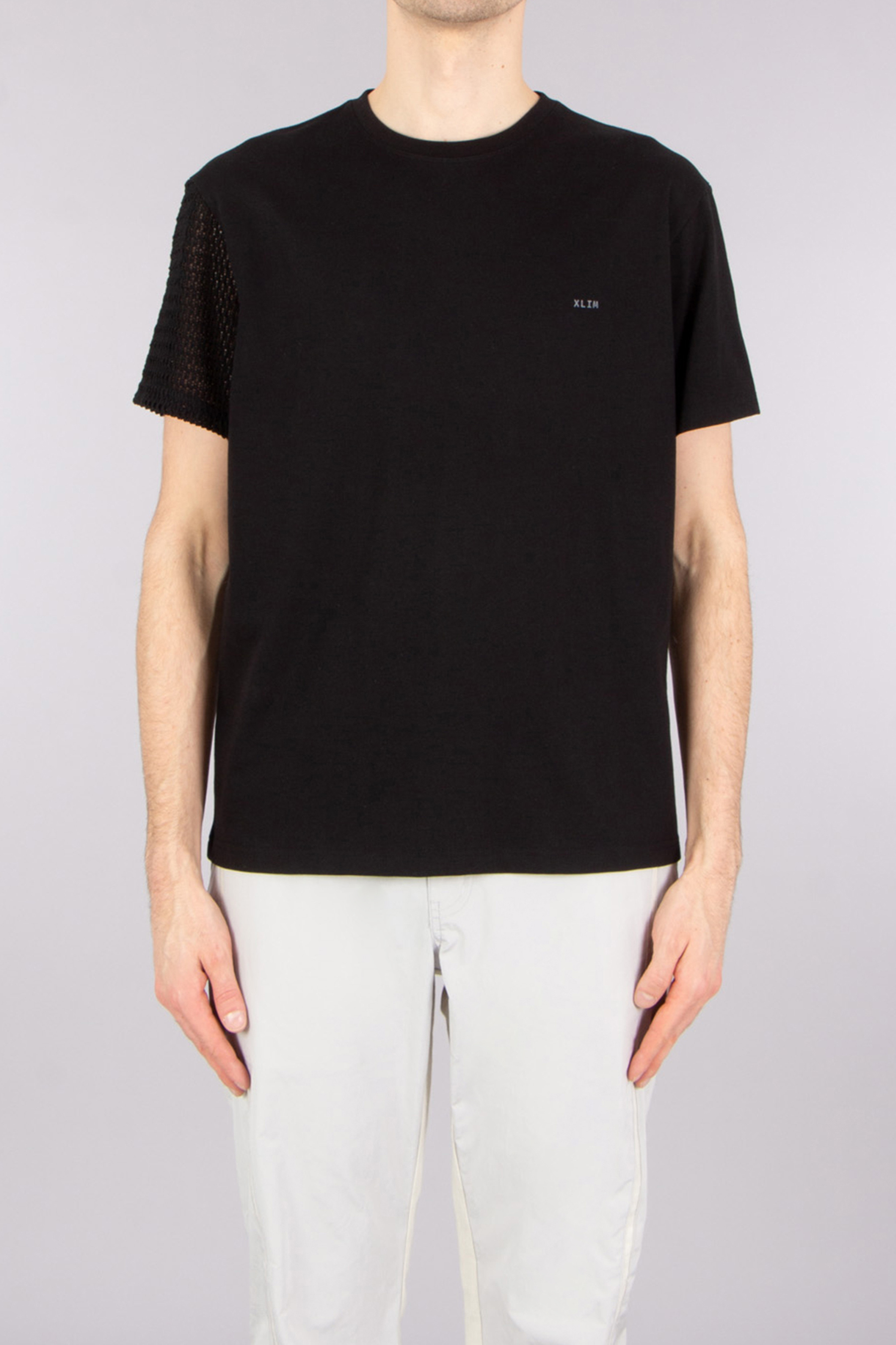 XLIM Relaxed Fit Crochet & Cotton Blend Jersey T-Shirt