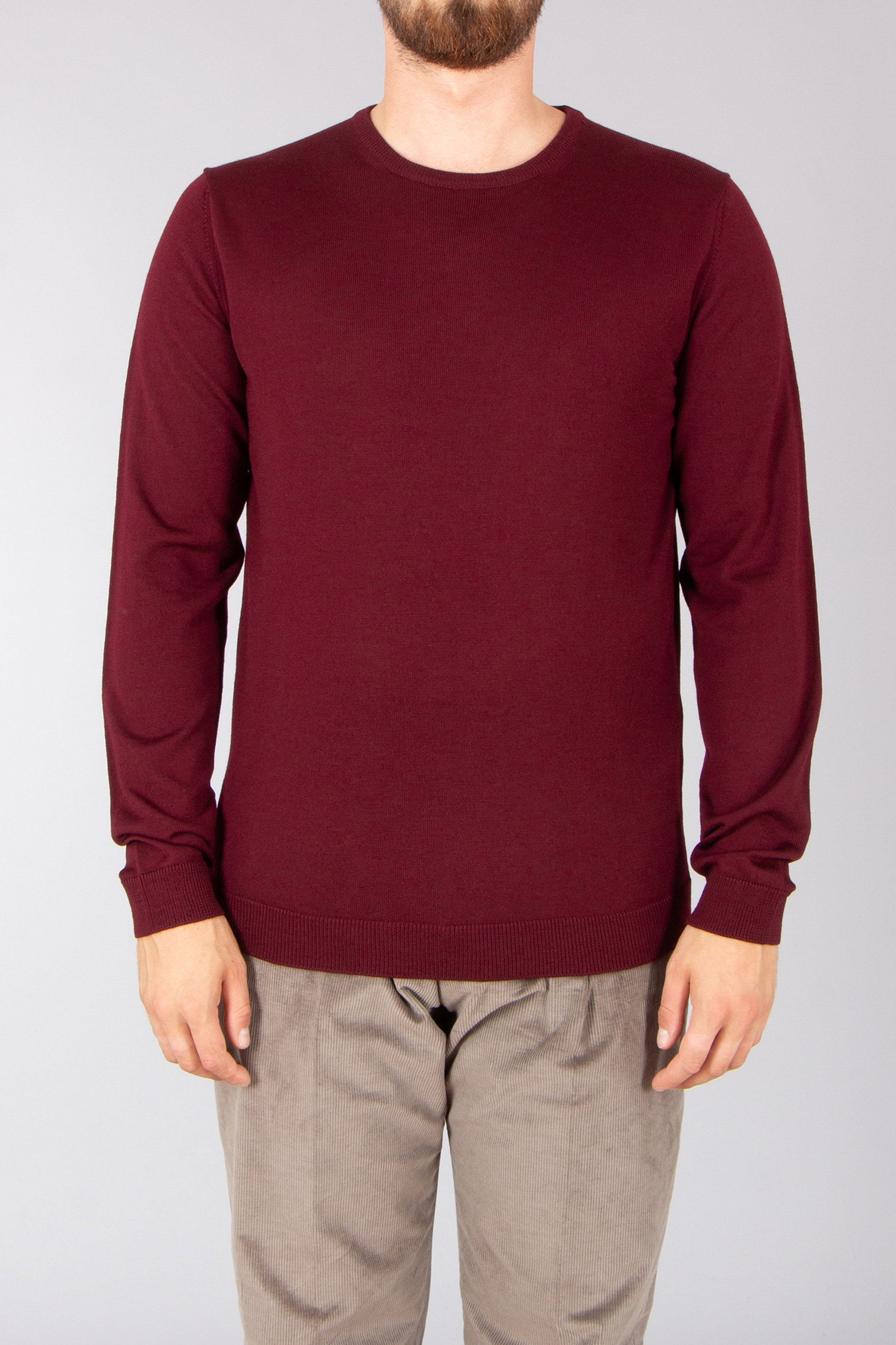 Langarm, Ärmel, Kastanienbraun, Strickwaren, Pullover