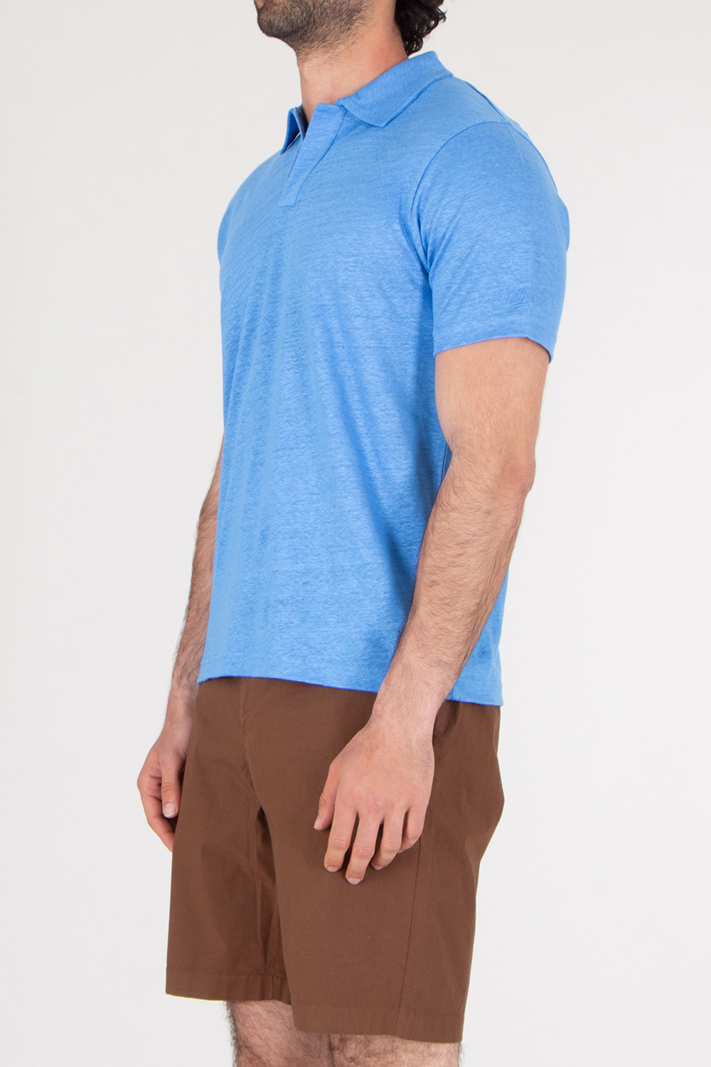 MC2 SAINT BARTH Regular Fit Linen Polo Shirt