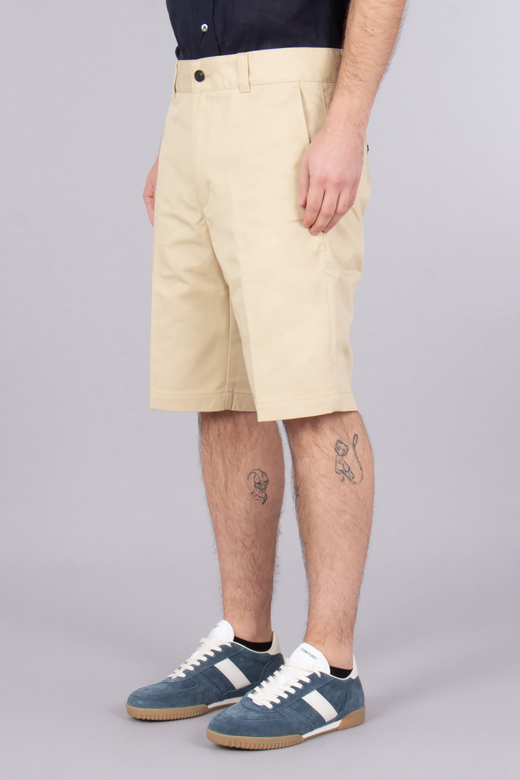 HUGO Regular Fit Cotton Blend Gabardine Shorts Darik 