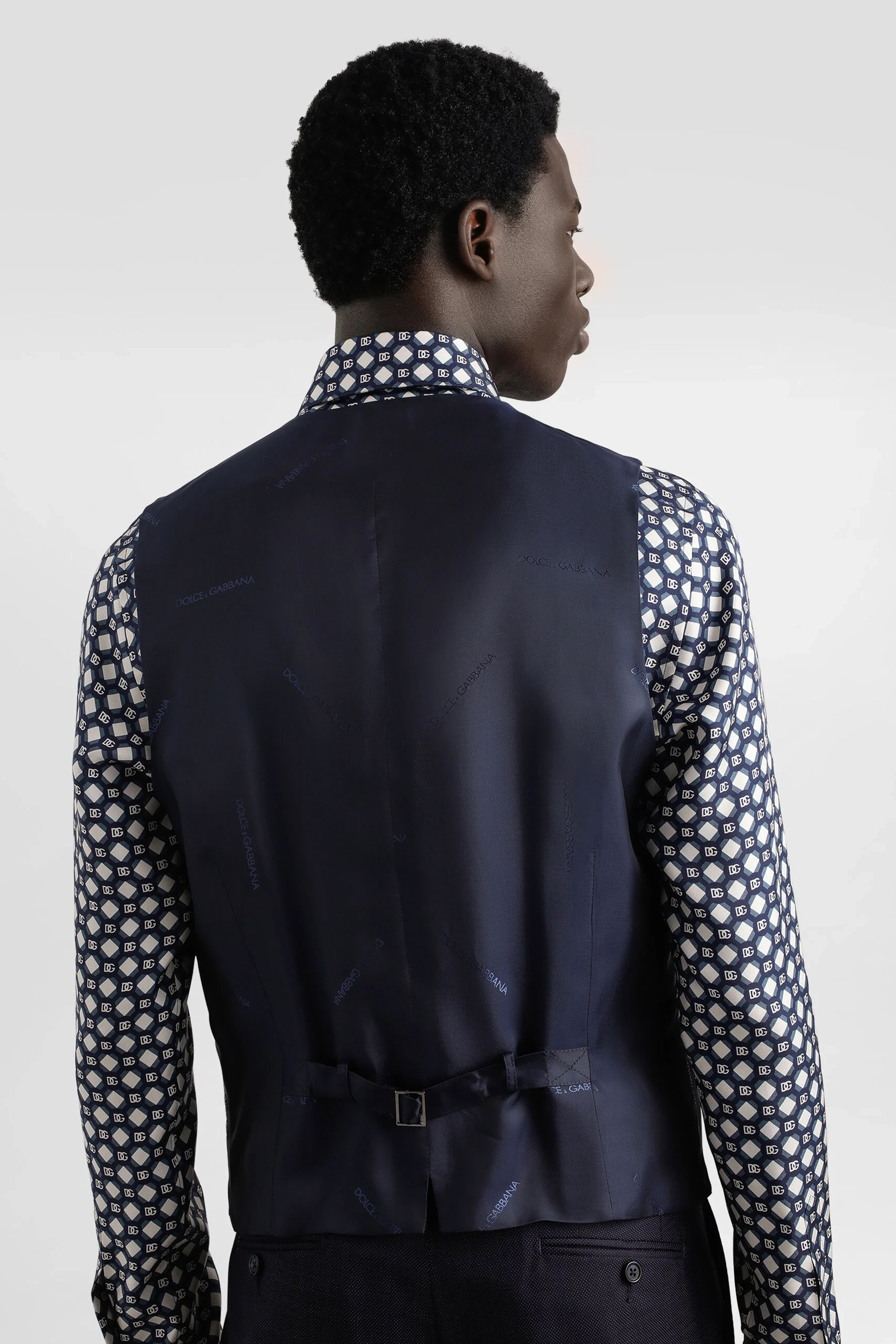 DOLCE & GABBANA Regular Fit Micro Patterned Virgin Wool Suit Sicilia Light Langarm, Bluse, Hemd, Mantel, Formelle Kleidung