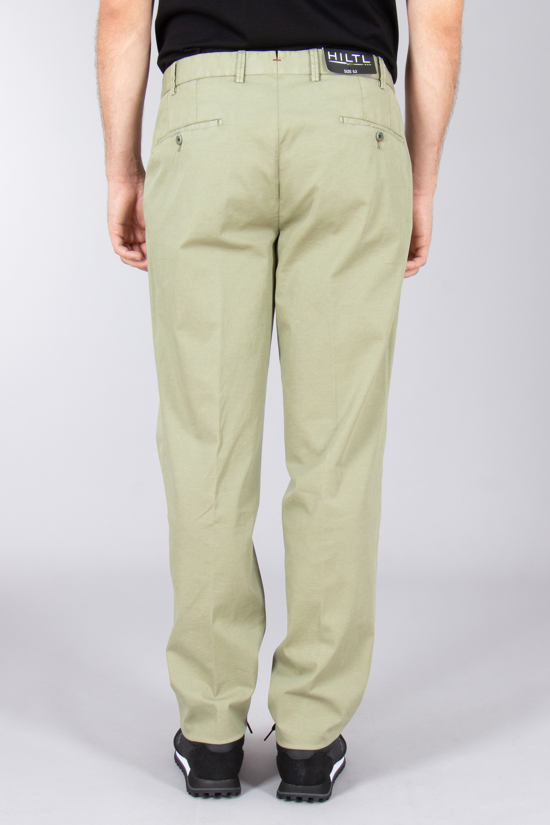 HILTL Regular Fit Cotton-Silk Stretch Chinos Parma Bekleidung, Hosen, Khaki