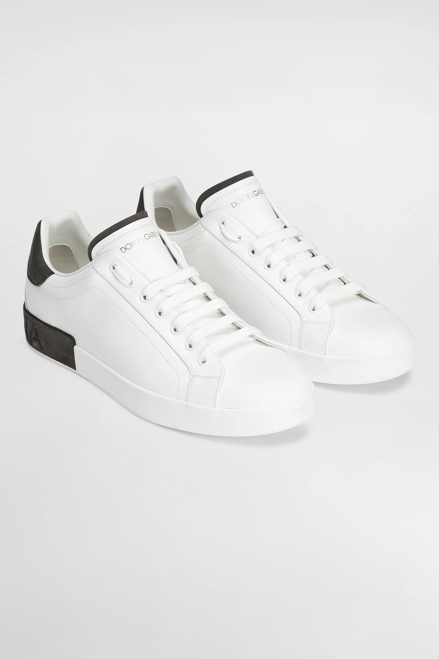 DOLCE & GABBANA Leather Sneakers Portofino Bekleidung, Schuhwerk, Schuh, Sneaker