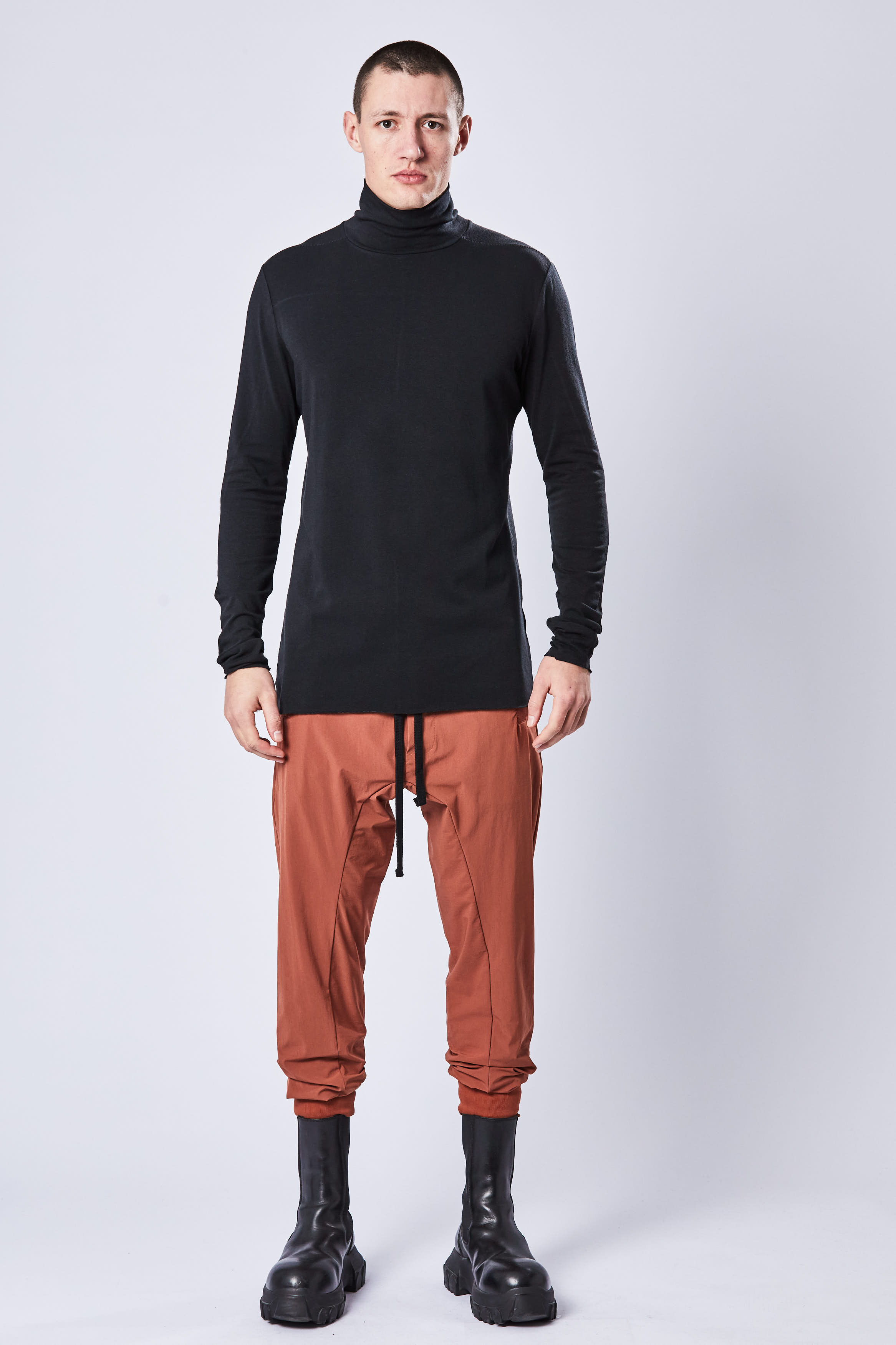 THOM KROM Cotton Modal Jersey Turtleneck Long Sleeve T-Shirt THOM KROM Cotton Modal Jersey Turtleneck Long Sleeve T-Shirt