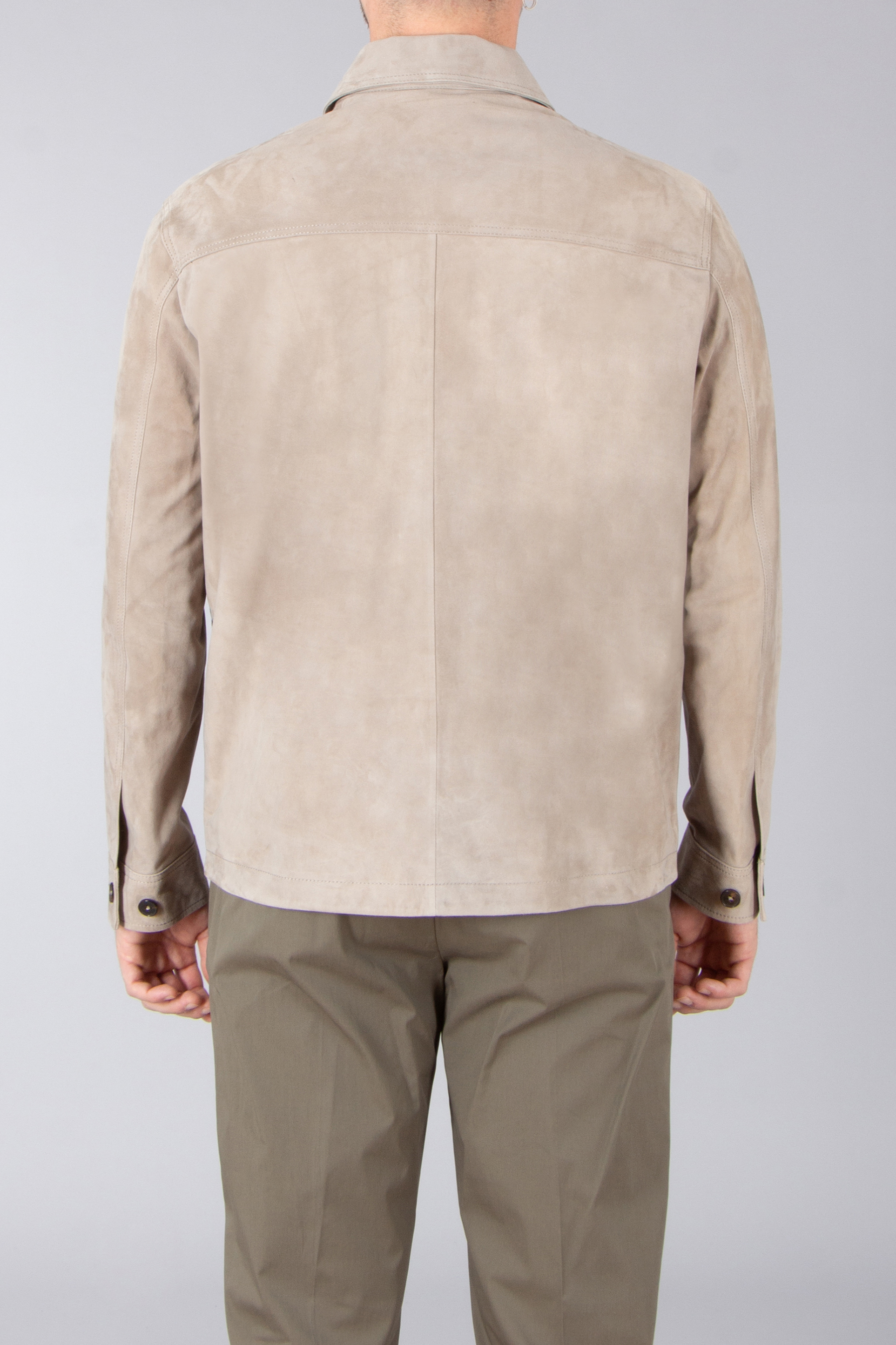 ARMA Regular Fit Lamb Suede Overshirt ARMA Regular Fit Lamb Suede Overshirt