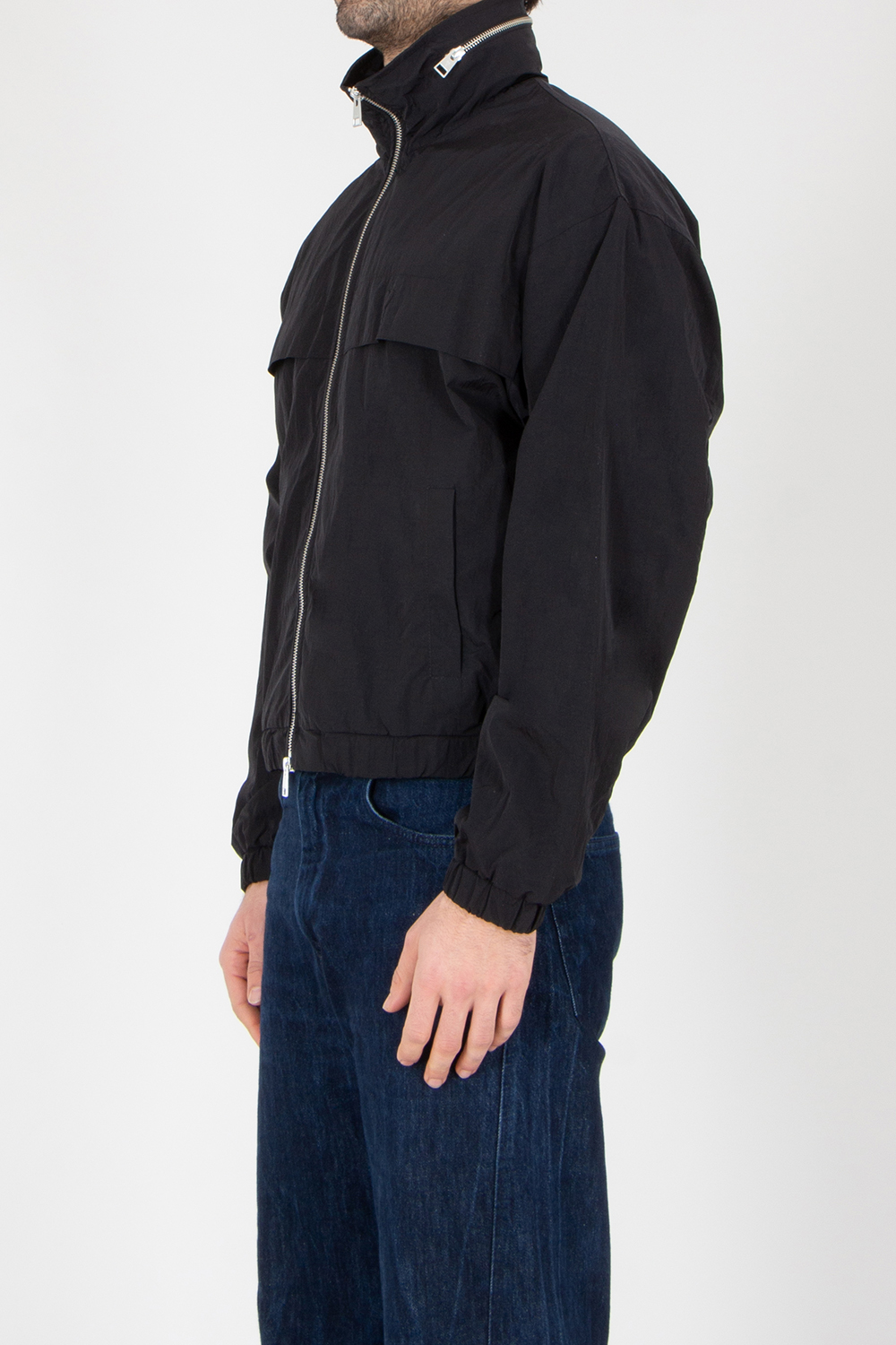 AMI PARIS Oversized Fit Ami De Coeur Crinkle Nylon Jacket