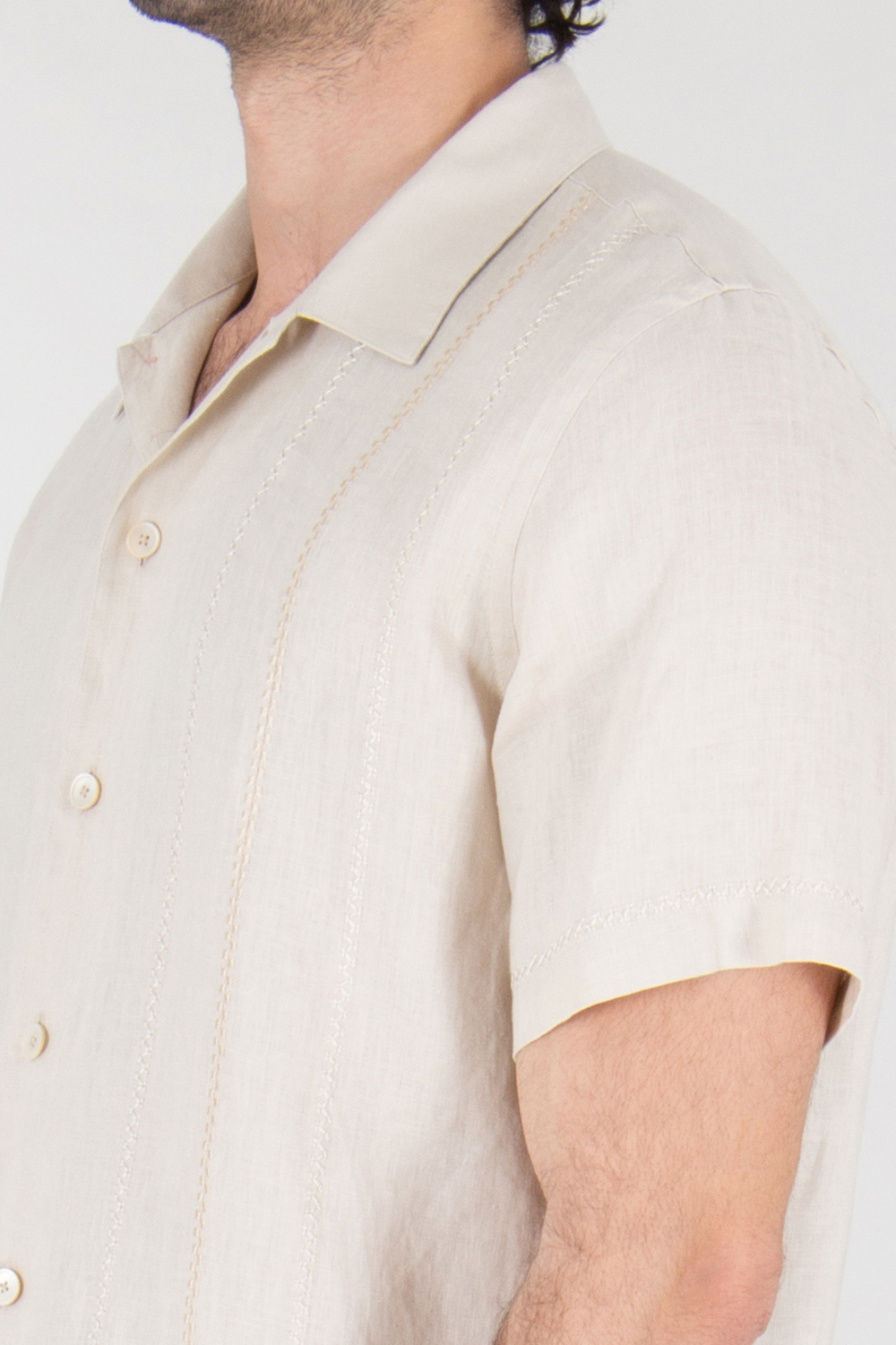 PAUL SMITH Relaxed Fit Embroidered Linen Shirt