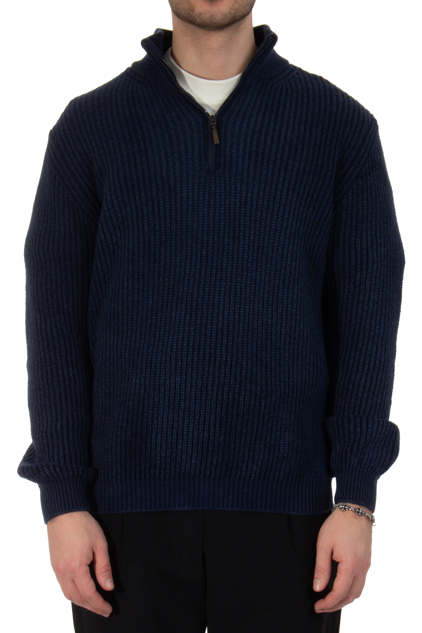 AIDA BARNI Ribbed Cashmere Troyer AIDA BARNI Ribbed Cashmere Troyer