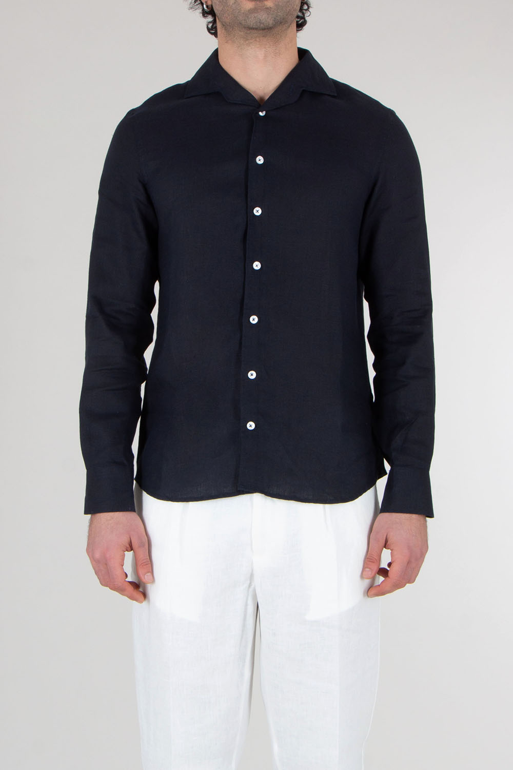 AURÉLIEN Slim Fit Linen Shirt Seaside