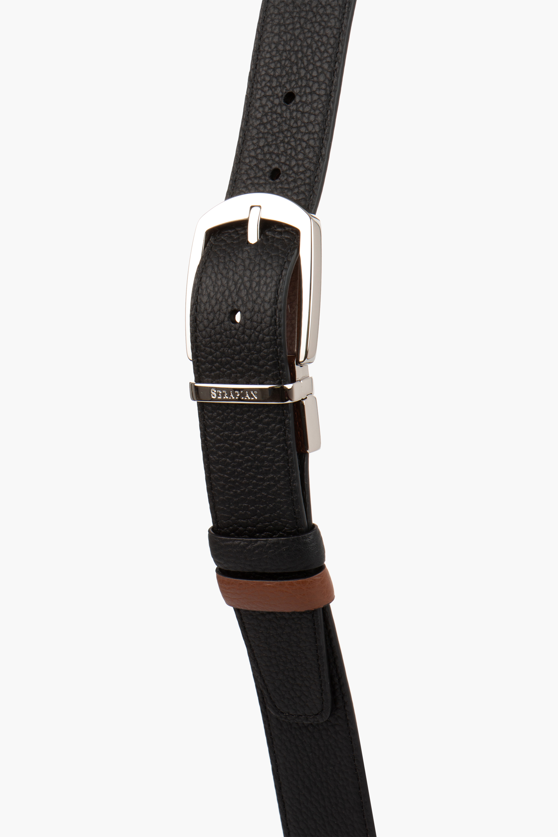 SERAPIAN Reversible Cashmere Leather Belt SERAPIAN Reversible Cashmere Leather Belt
