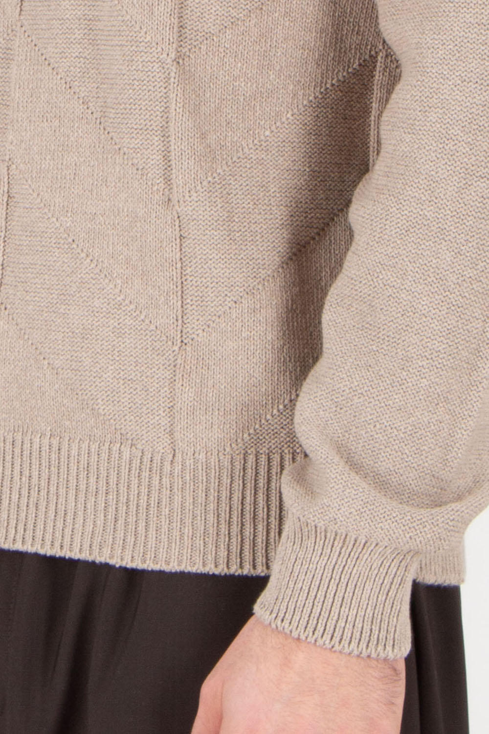 CANALI Regular Fit Cotton Silk Textured Sweater