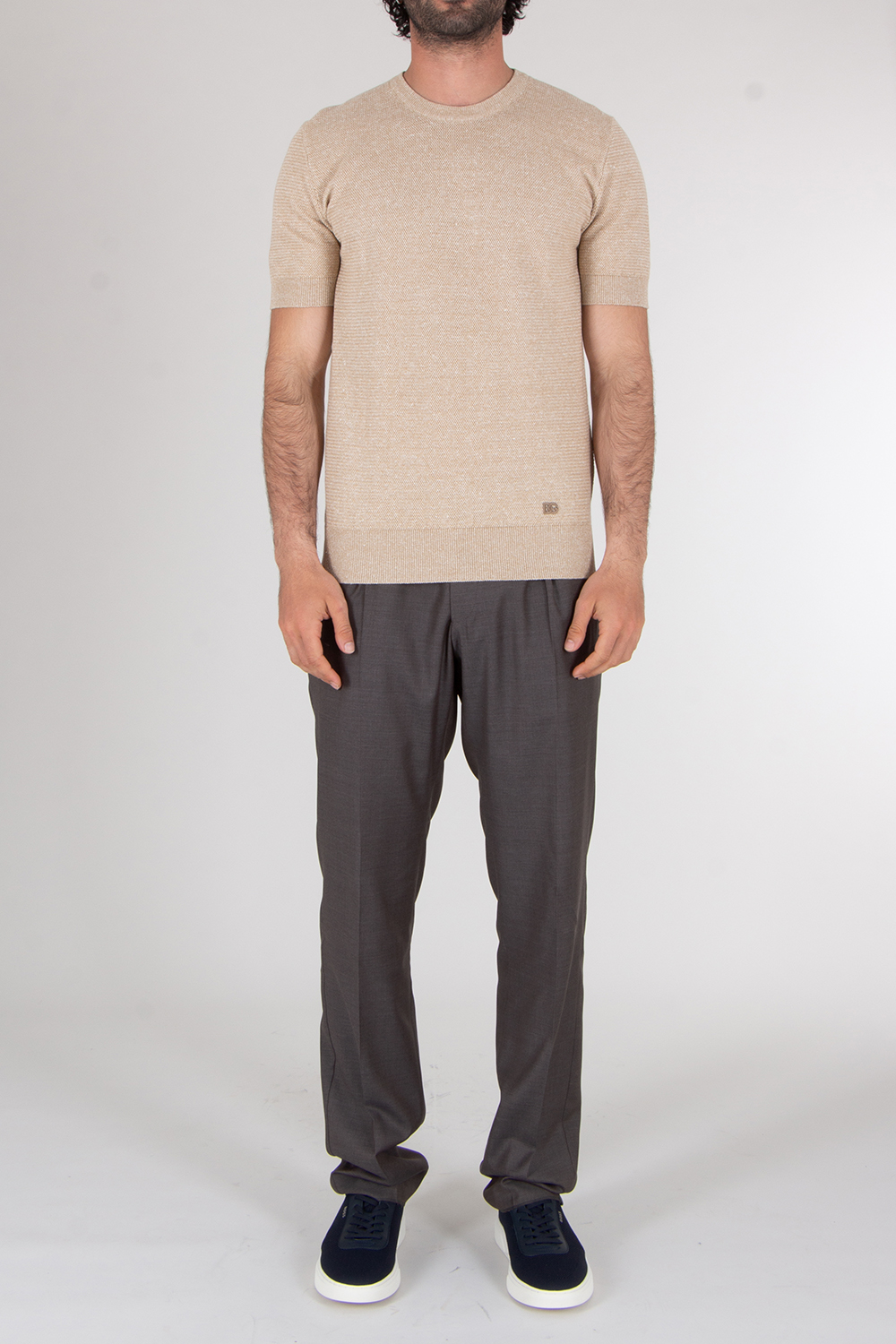 DOLCE & GABBANA Linen Blend Knit Sweater