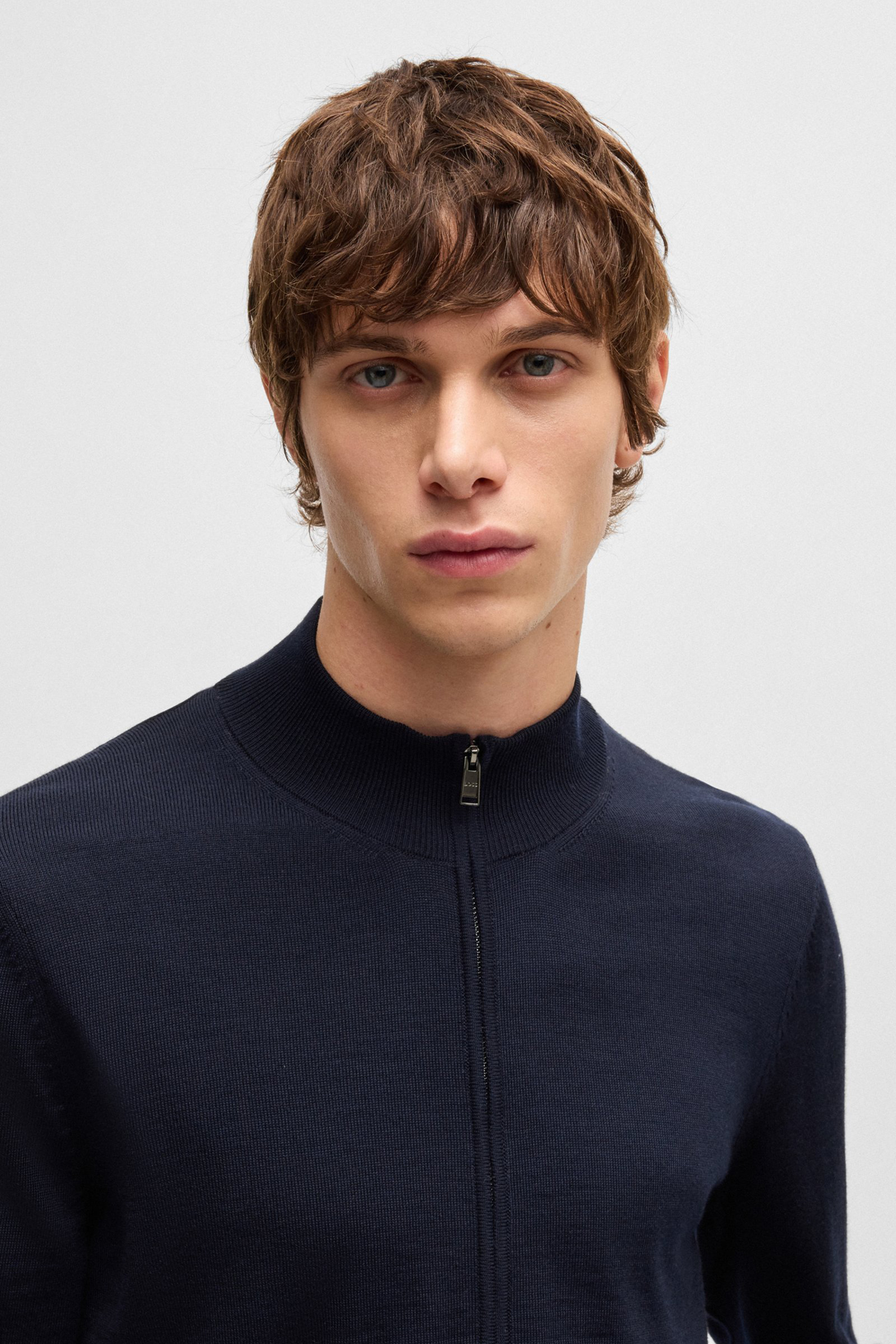 BOSS Regular Fit Virgin Wool Zip Cardigan Balonso BOSS Regular Fit Virgin Wool Zip Cardigan Balonso