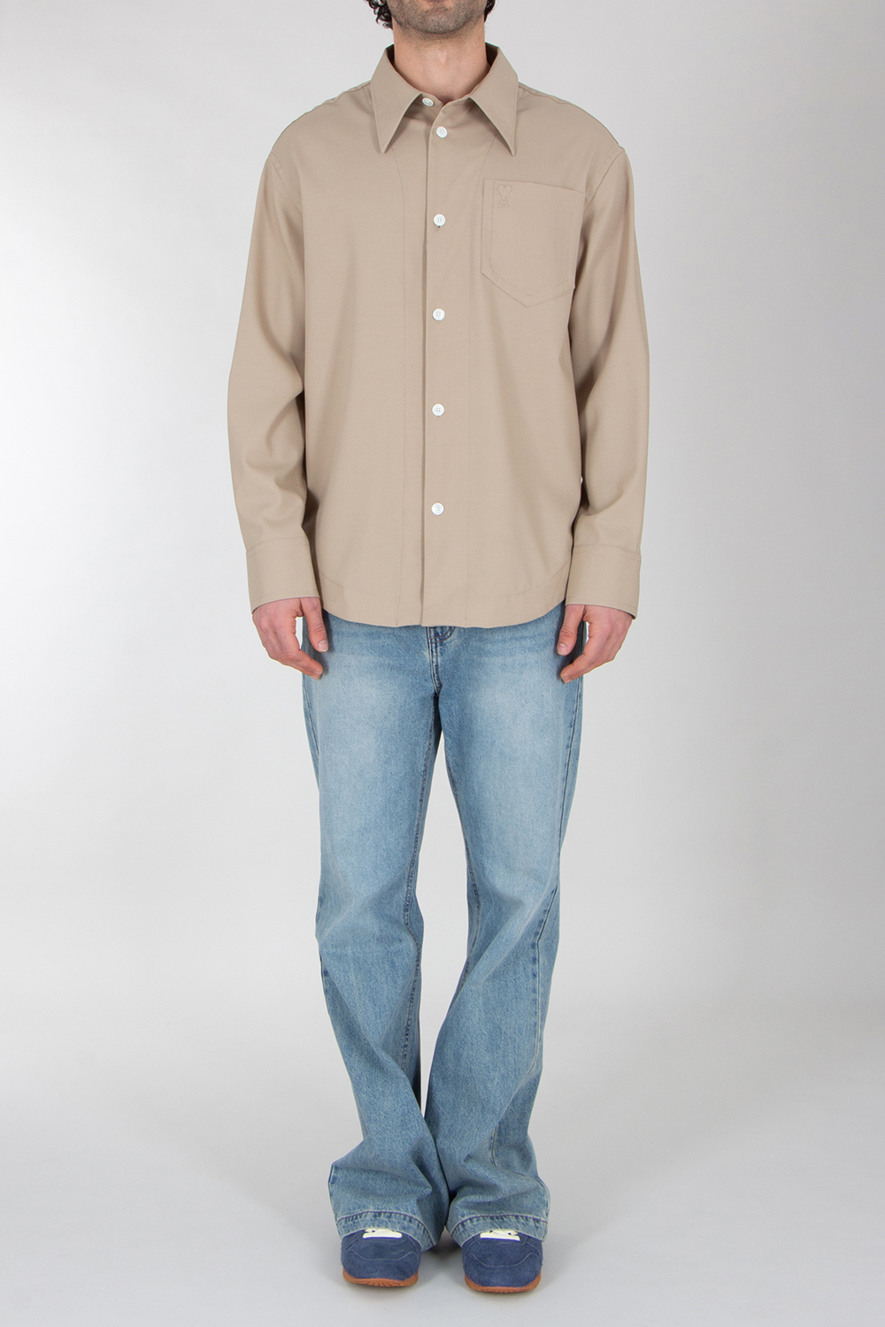 AMI PARIS Oversized Virgin Wool Shirt