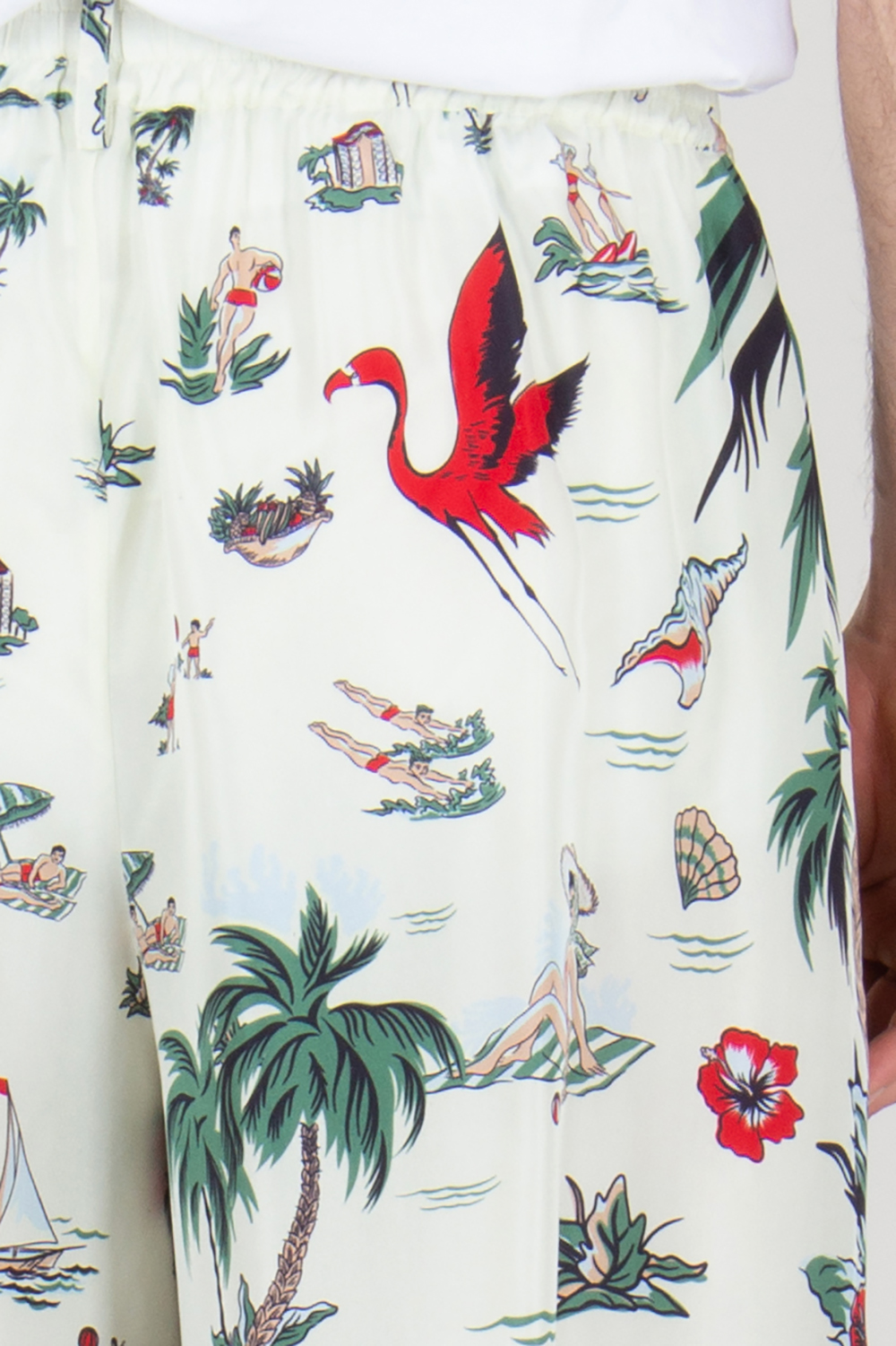 DSQUARED2 Relaxed Fit Silk Baseball Shorts