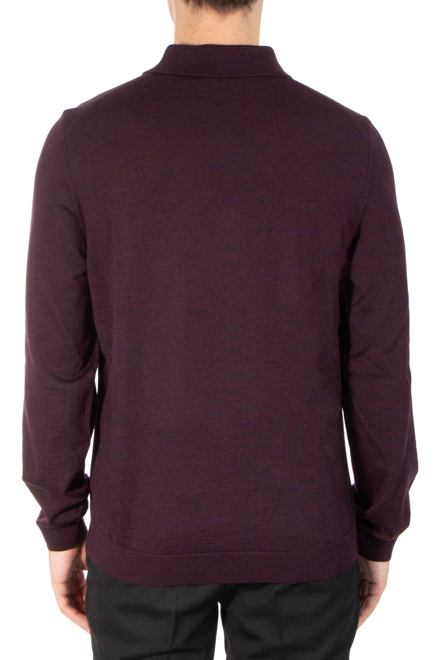 BOSS Virgin Wool Knit Polo Lancione