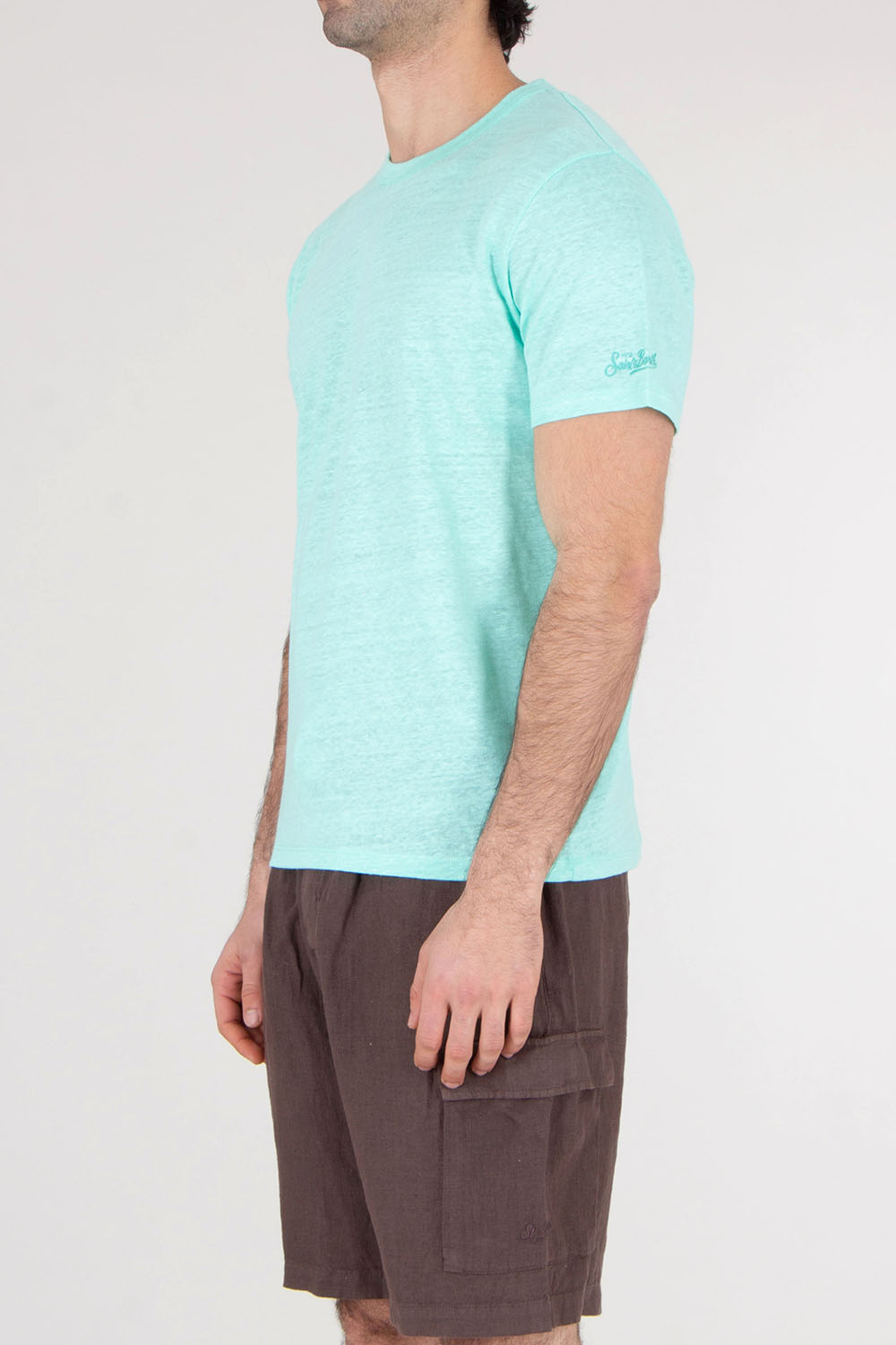 MC 2 SAINT BARTH Regular Fit Linen Jersey T-Shirt Ecstasea