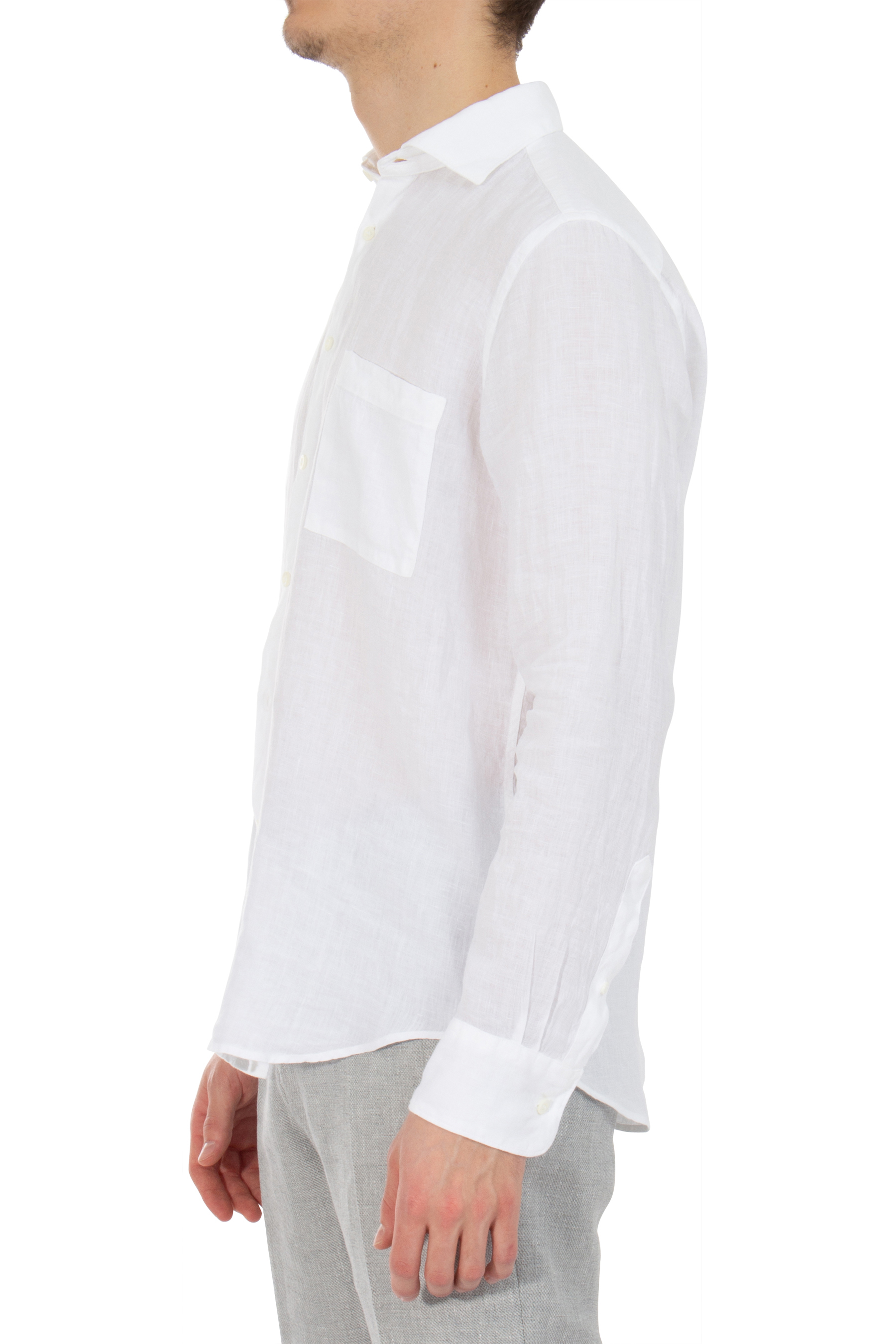 CANALI Regular Fit Linen Shirt