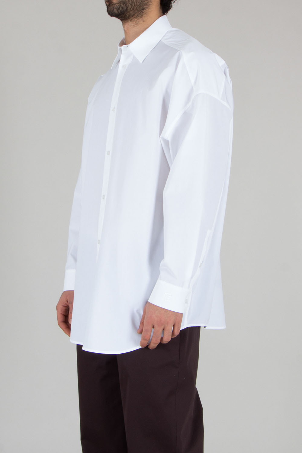 BALMAIN Oversized Fit Cotton Poplin Shirt