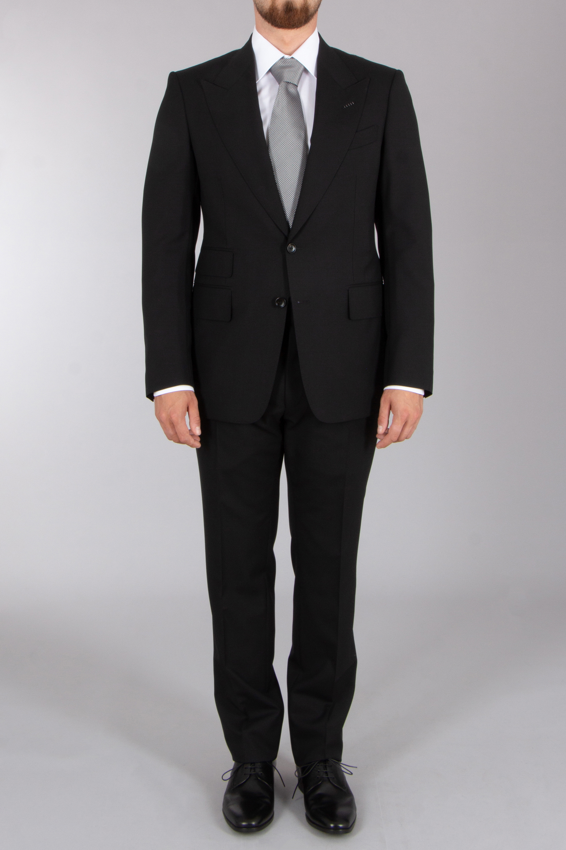 TOM FORD Tailored Fit Super Plain Weave Wool Suit Shelton Formelle Kleidung, Anzug, Smoking, Mantel, Person