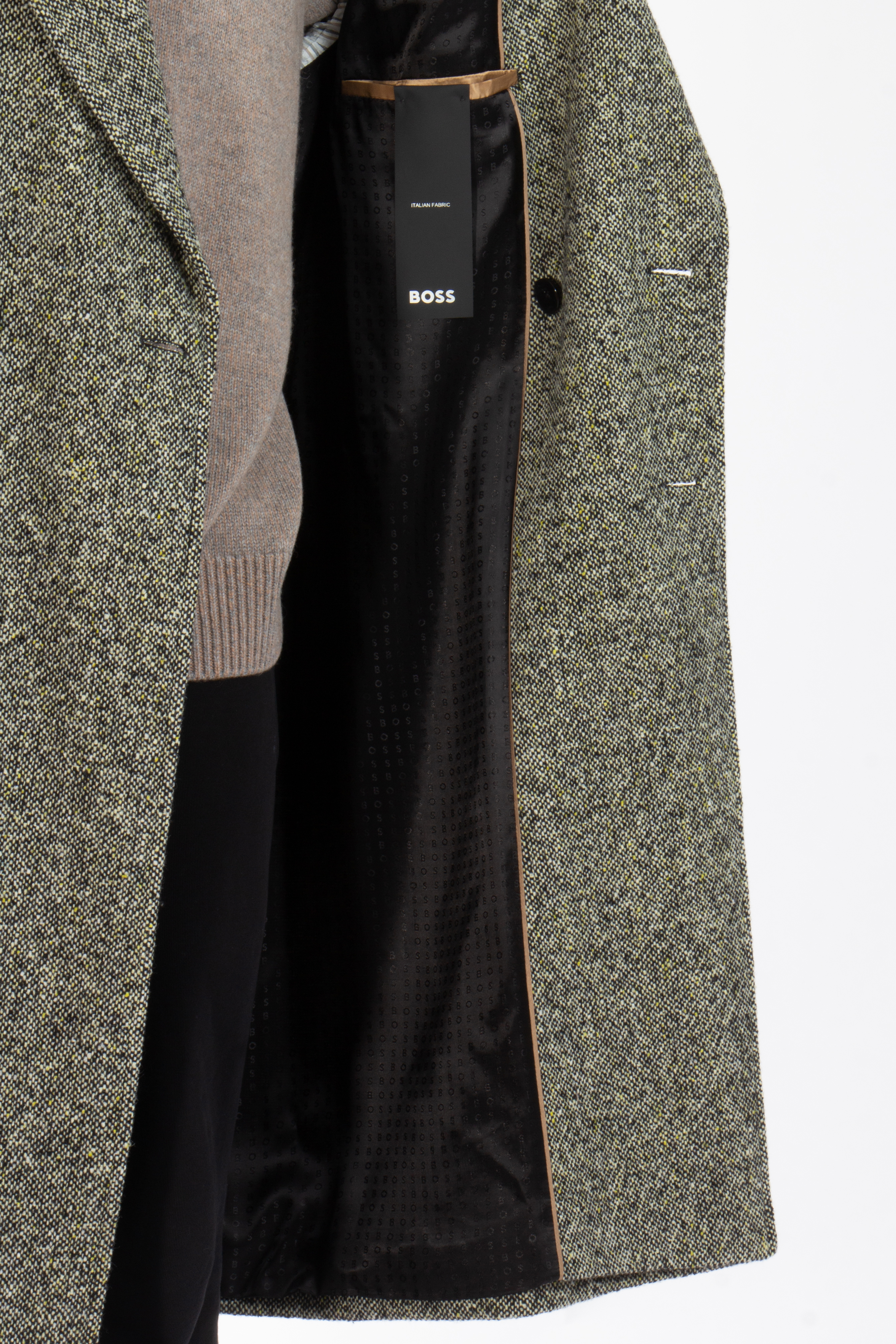 BOSS Patterned Wool Blend Coat H-Cam BOSS Patterned Wool Blend Coat H-Cam