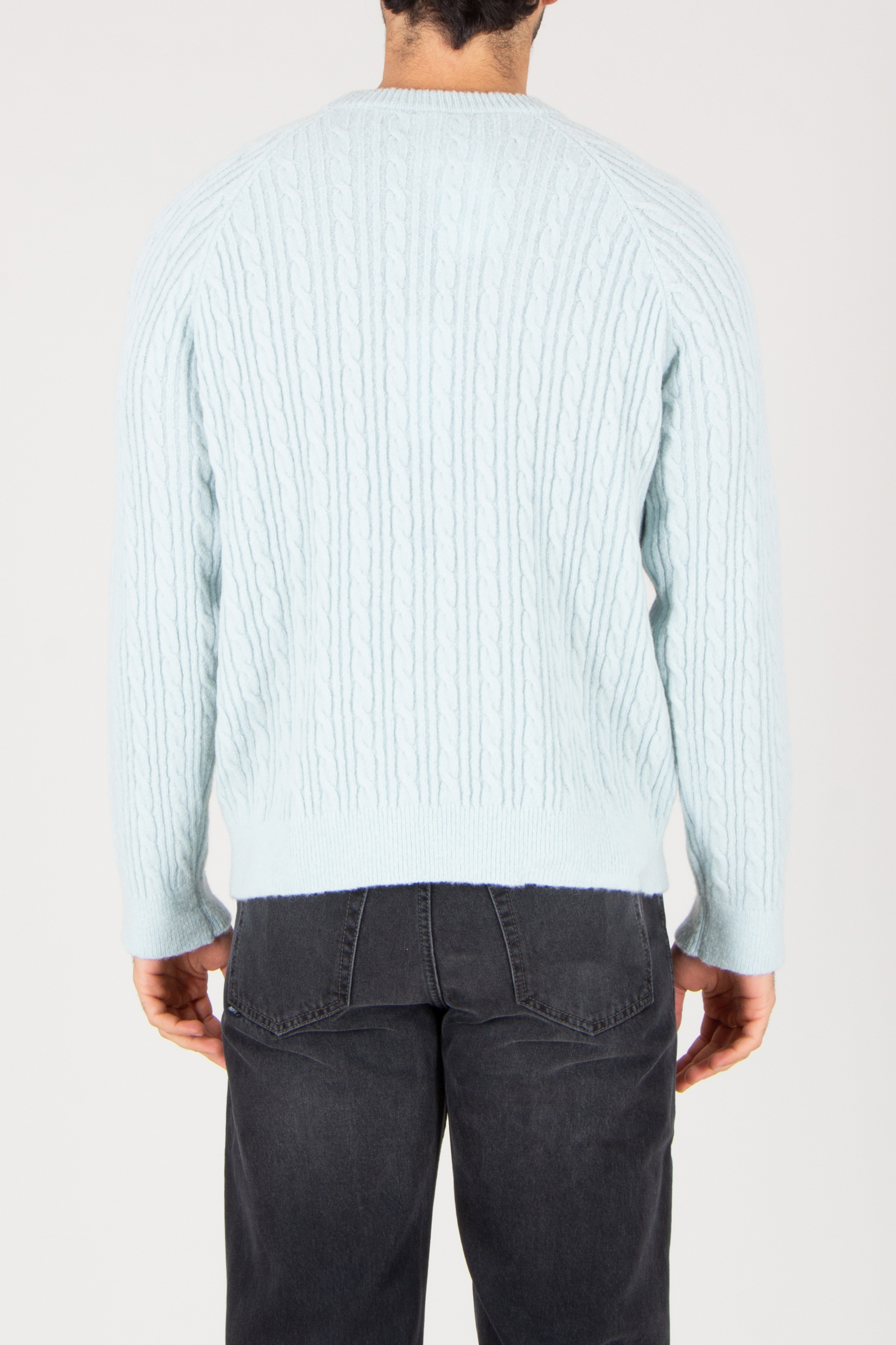 Strickwaren, Pullover, Jeanshose, Mann, Person