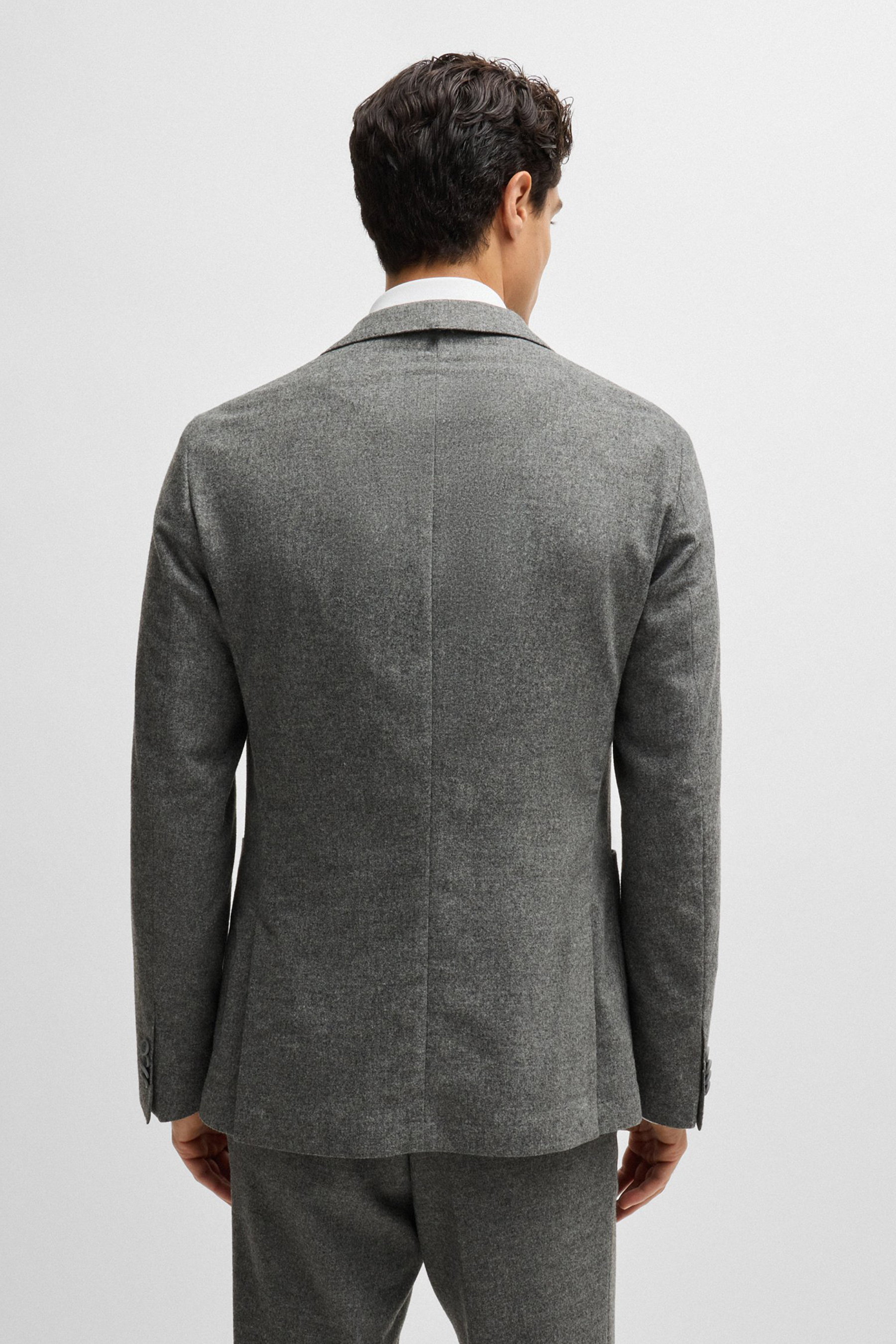 BOSS Slim Fit Wool Stretch Tech Flannel Jacket P-Hanry BOSS Slim Fit Wool Stretch Tech Flannel Jacket P-Hanry