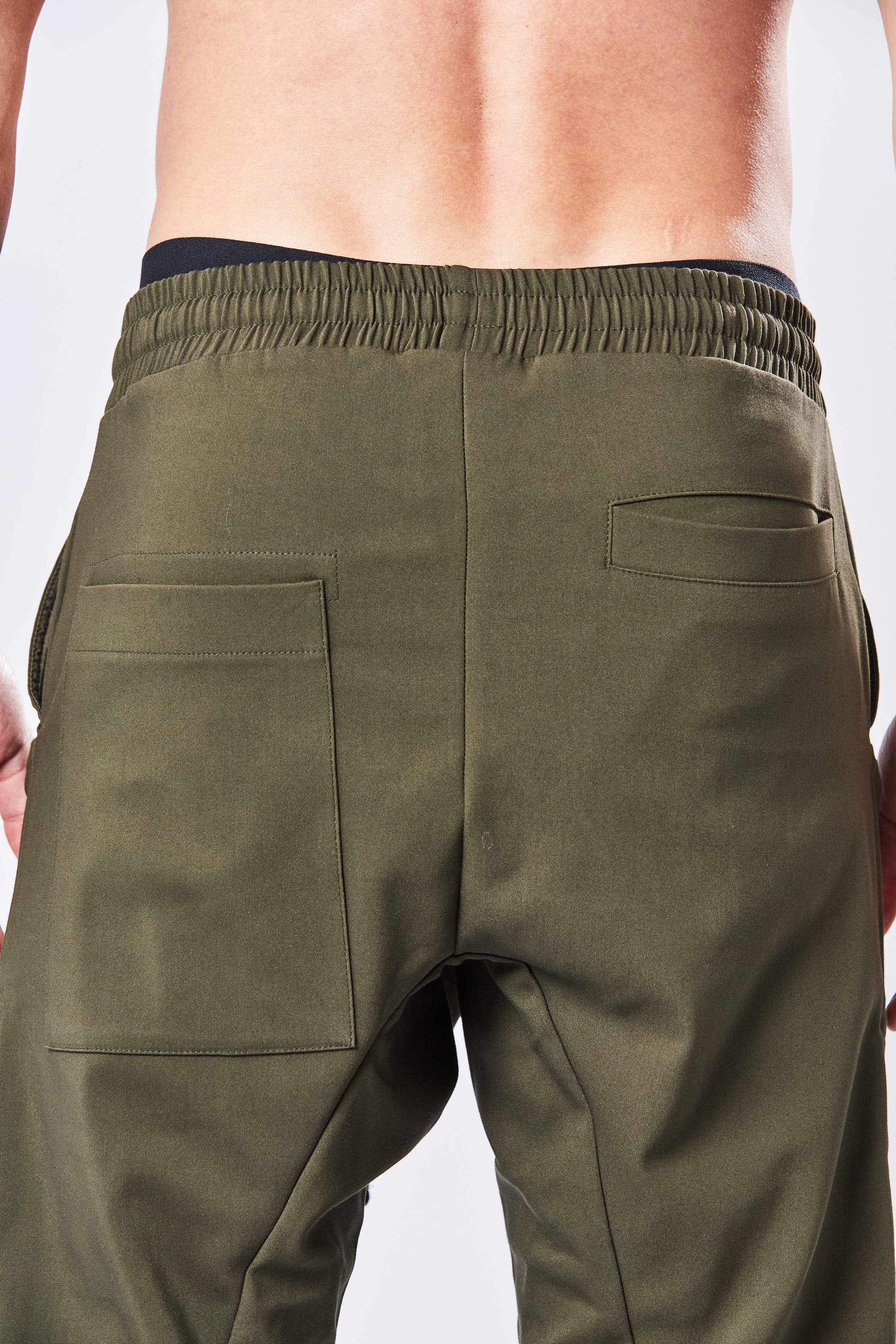 THOM KROM Cotton & Nylon Stretch Crop Crotch Pants THOM KROM Cotton & Nylon Stretch Crop Crotch Pants