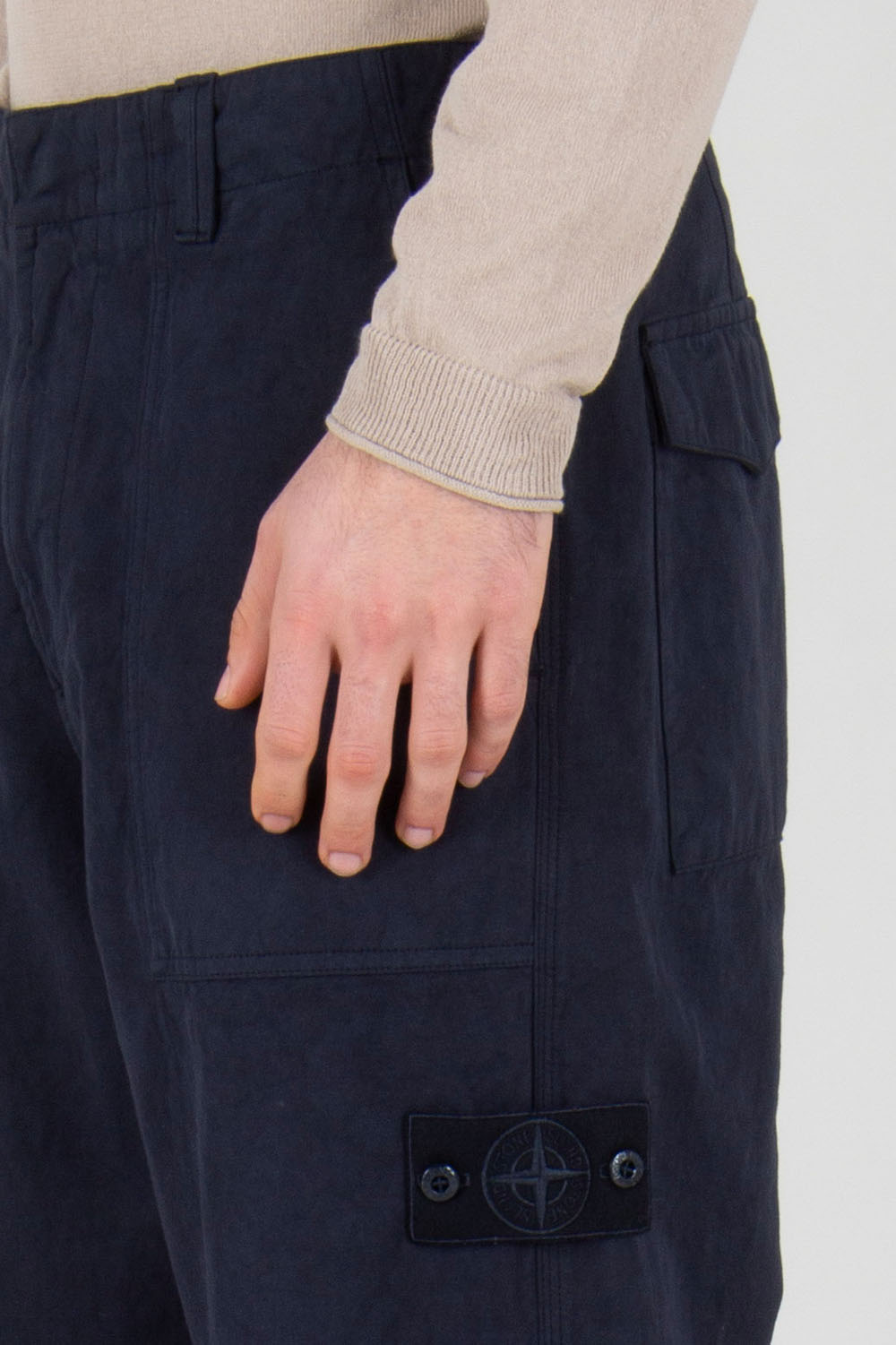 STONE ISLAND Regular Fit Straight Cut Fatigue Trousers