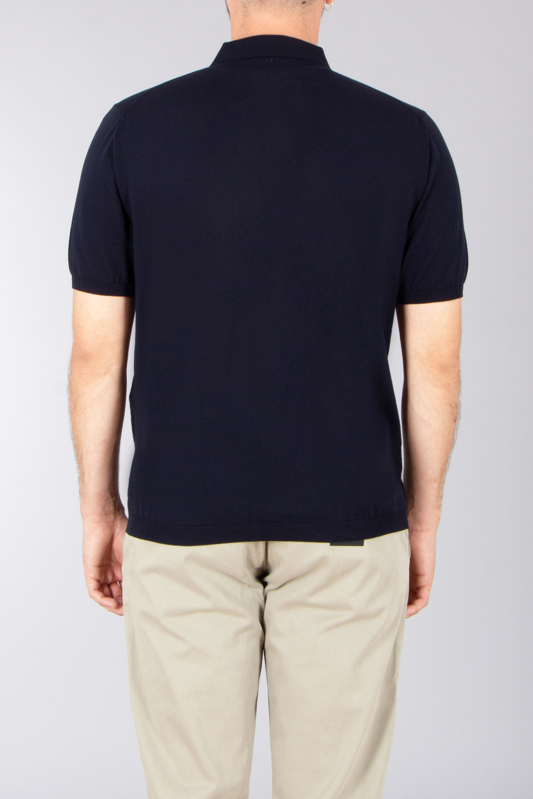 SEASE Regular Fit Cotton Crêpe Knit Polo Loom T-shirt, Hemd, Erwachsener, Mann, Person