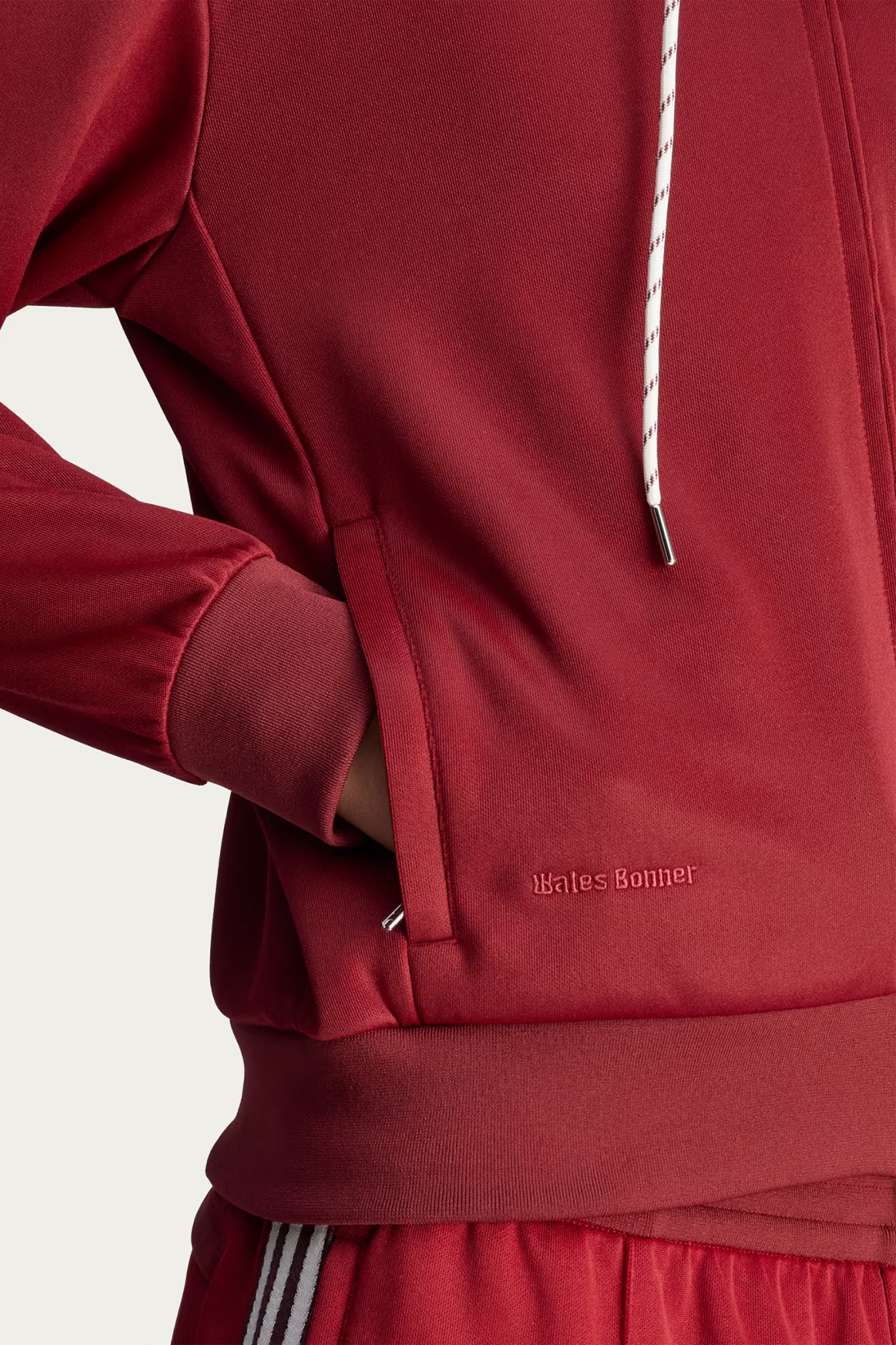 ADIDAS X Wales Bonner Slim Fit Recycled Polyester Blend Track Hoodie Langarm, Fleece, Pullover, Sweatshirt, Jacke