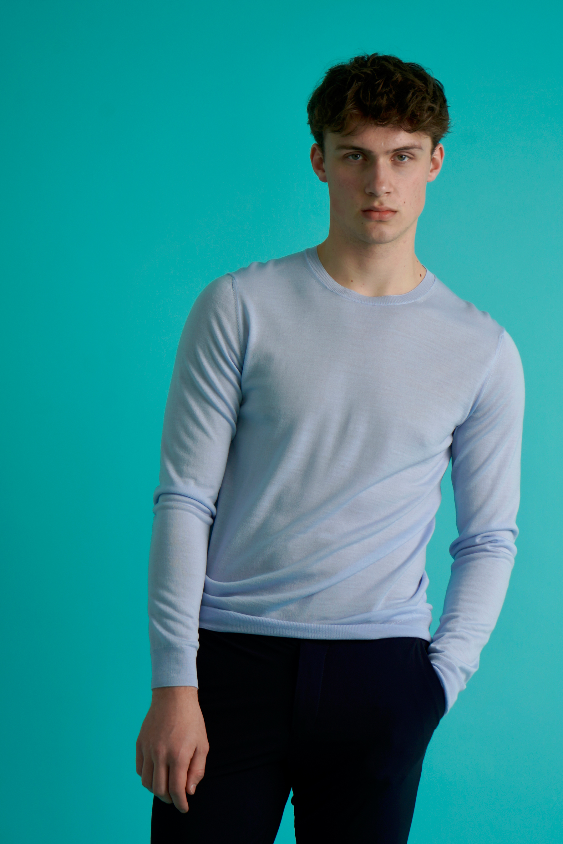 Langarm, Ärmel, T-shirt, Mann, Person