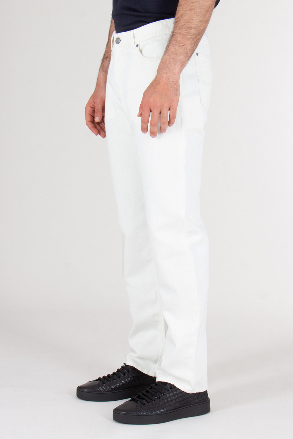 AGNONA Regular Fit Cotton Linen Denim Jeans
