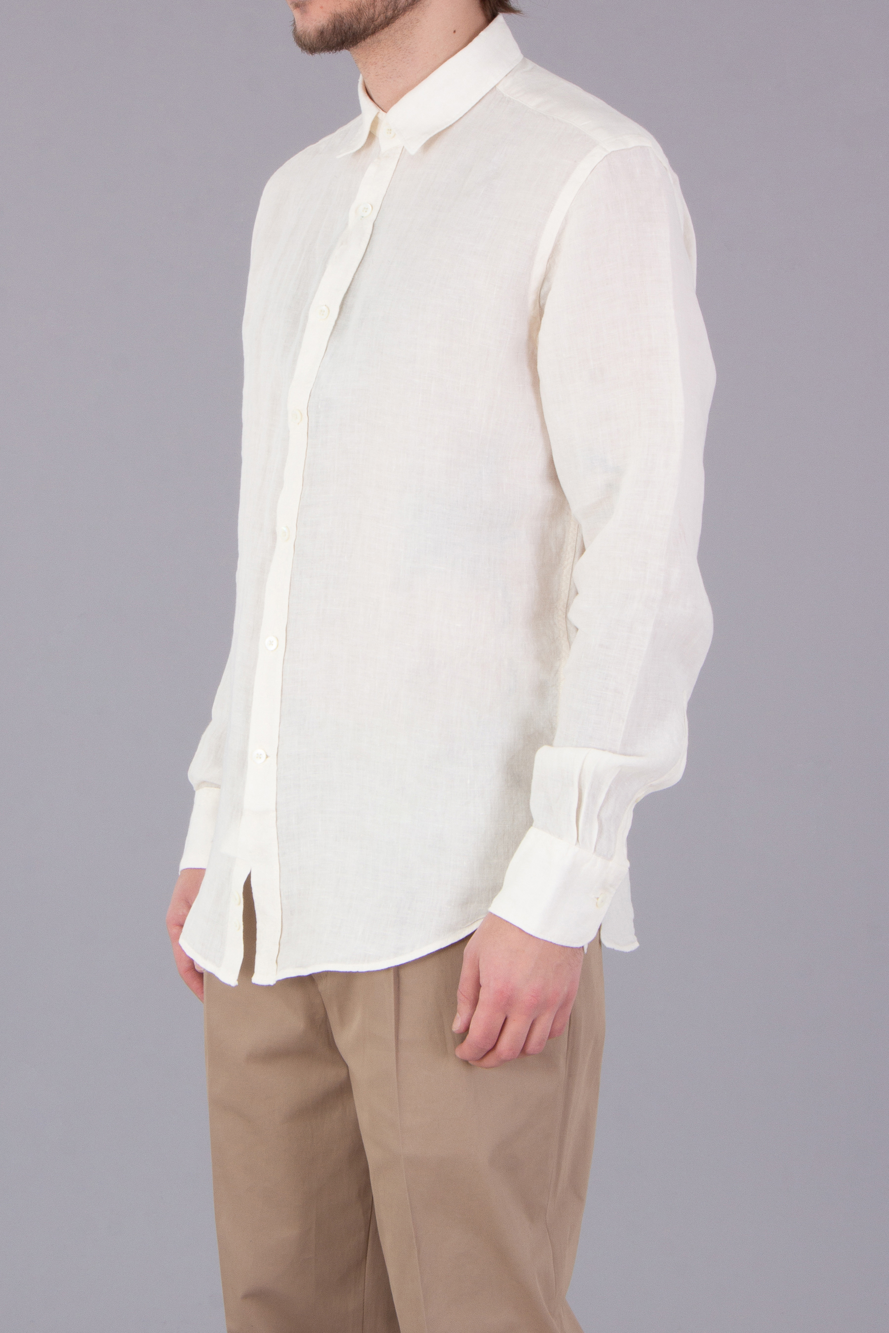 CANALI Regular Fit Linen Shirt CANALI Regular Fit Linen Shirt