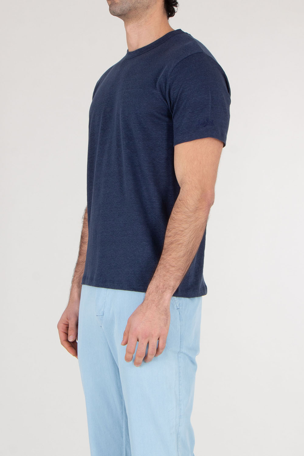 MC 2 SAINT BARTH Regular fit short sleeve Linen T-Shirt Ecsta