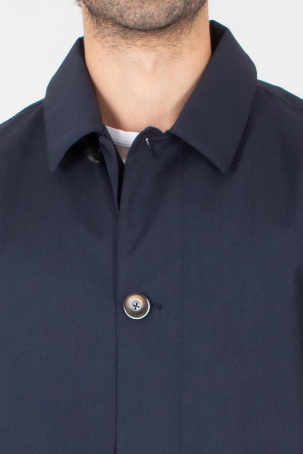 HERNO Regular Fit Storm System Virgin Wool Raincoat