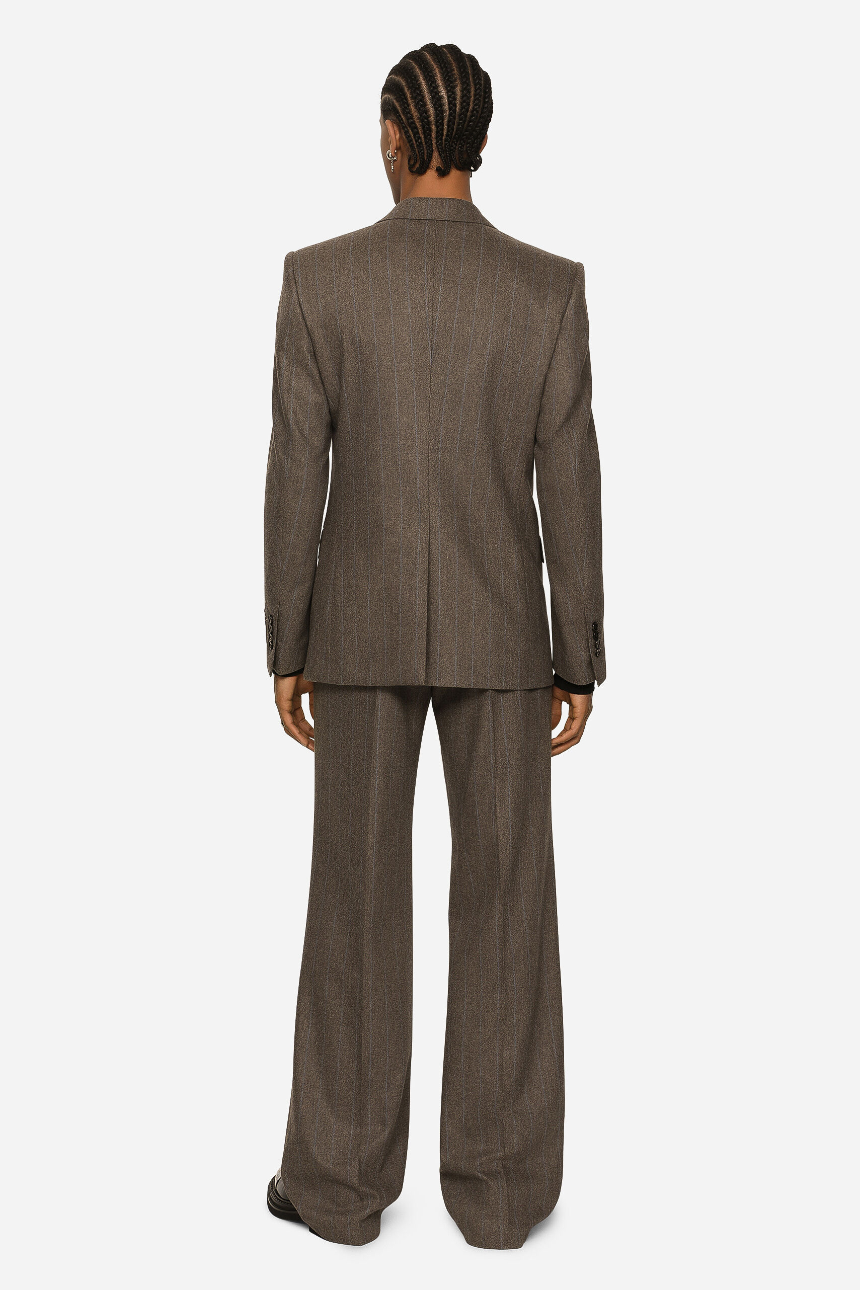 DOLCE & GABBANA Re-Edition Pinstripe Flannel Stretch Jacket