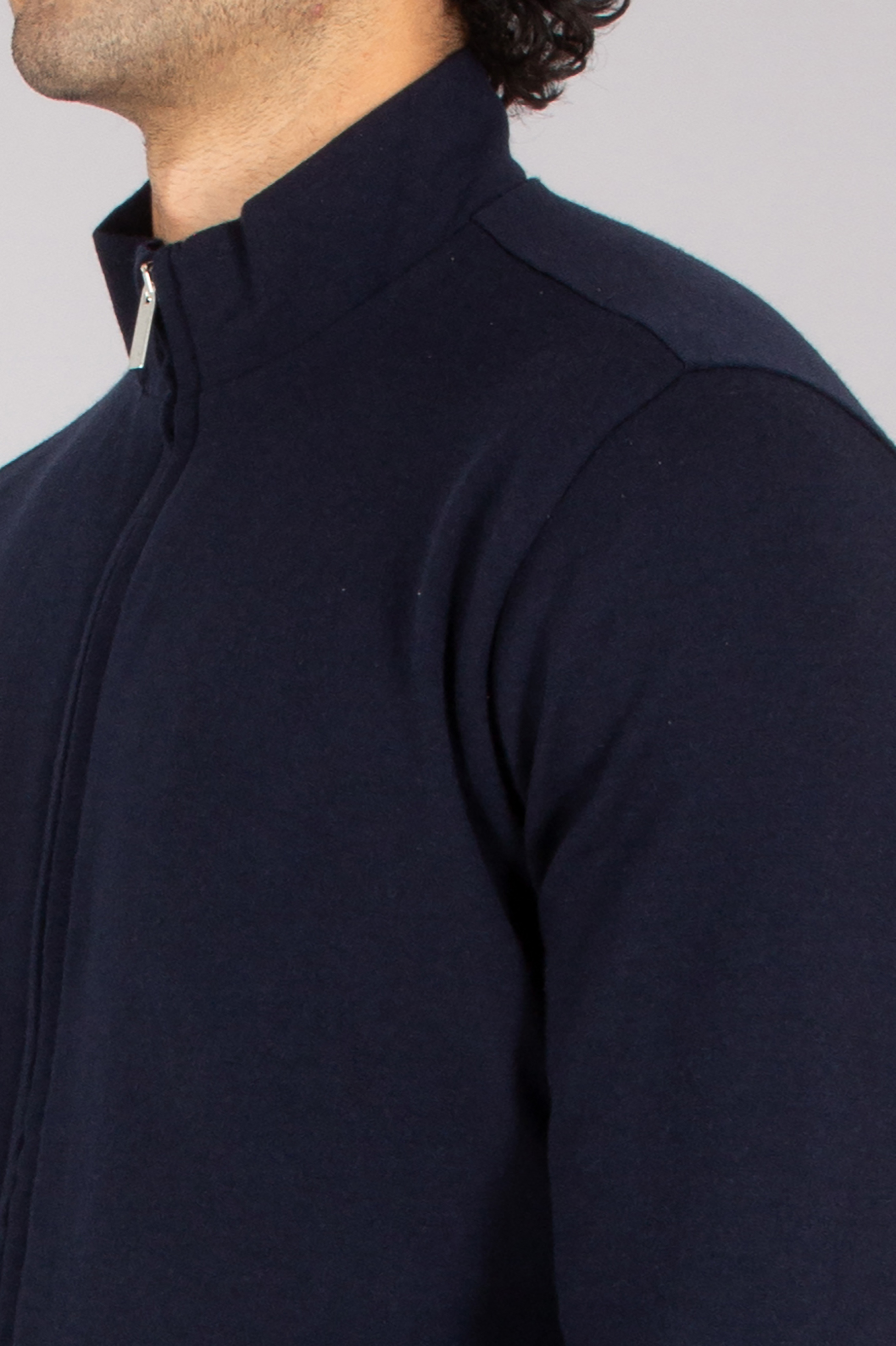 STEFAN BRANDT Regular Fit Super Fine Wool Blend French Terry Zip-Up Sweatshirt Joseph Vlies, Mantel, Jacke, Langarm, Person