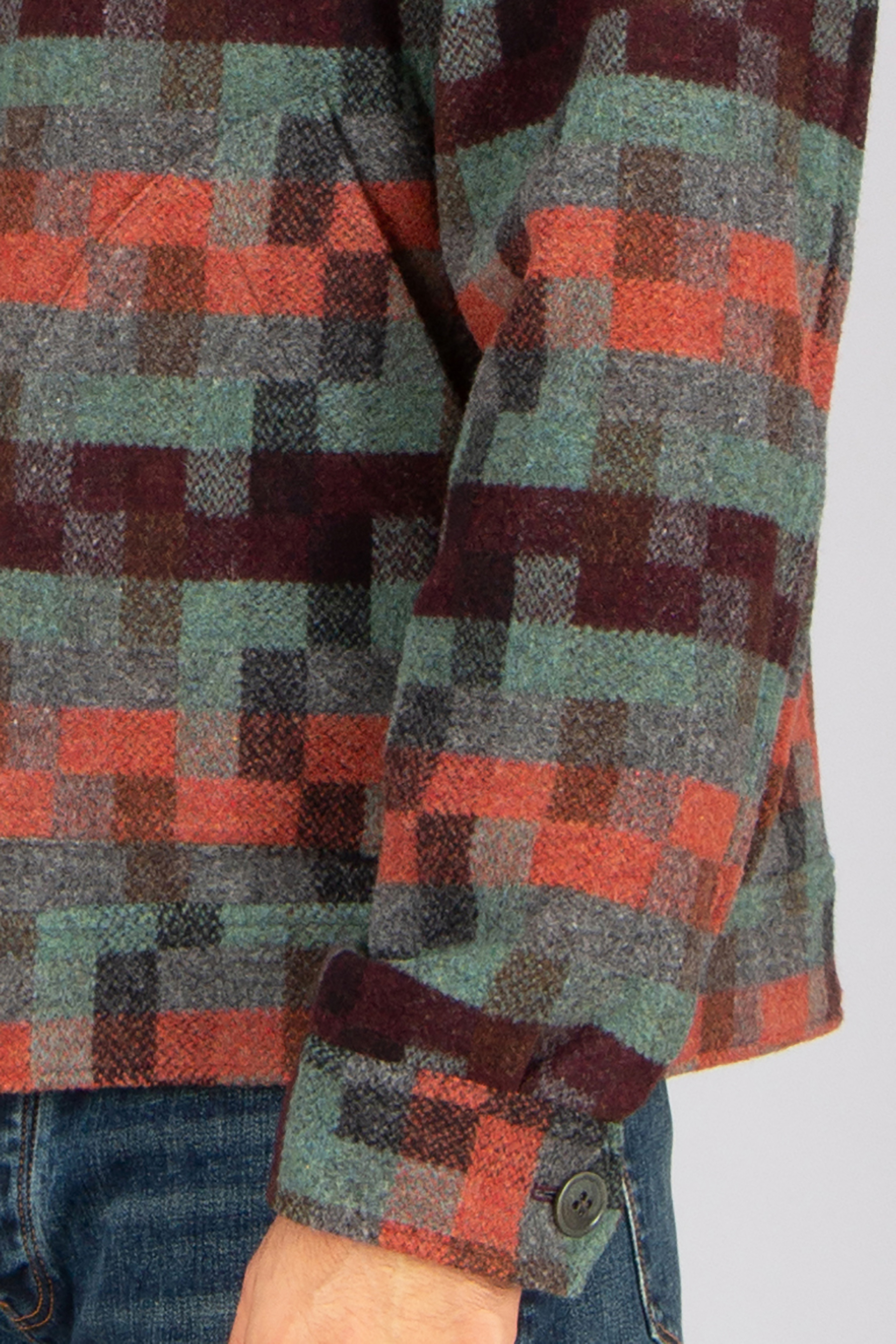 PAUL SMITH Regular Fit Jacquard Check Wool Zip Jacket Mantel, Jacke, Jeans, Blazer, Pullover