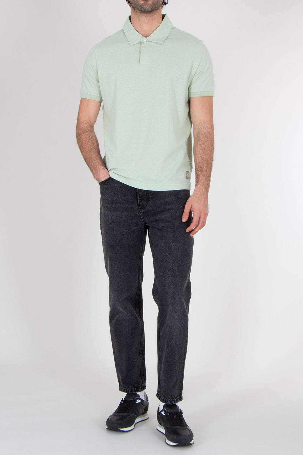 PAUL SMITH Regular Fit Cotton Linen Polo Shirt 