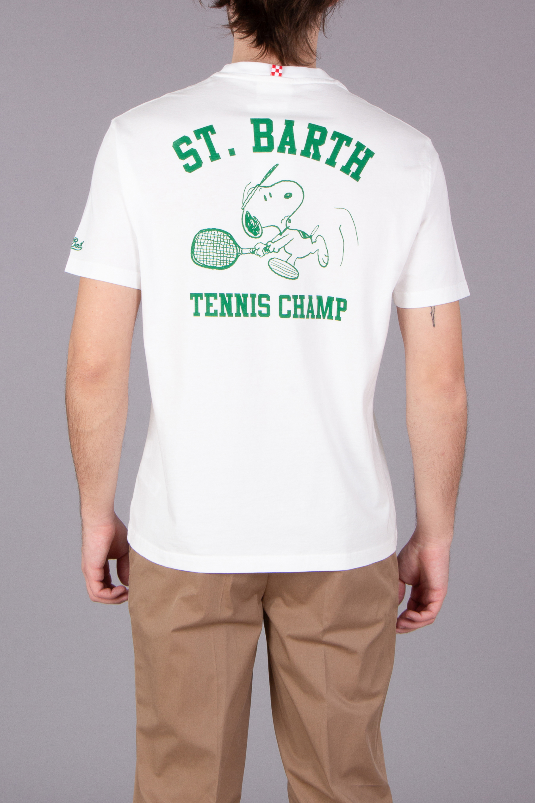 MC 2 SAINT BARTH Snoopy Tennis Champ Organic Cotton Jersey T-Shirt MC 2 SAINT BARTH Snoopy Tennis Champ Organic Cotton Jersey T-Shirt
